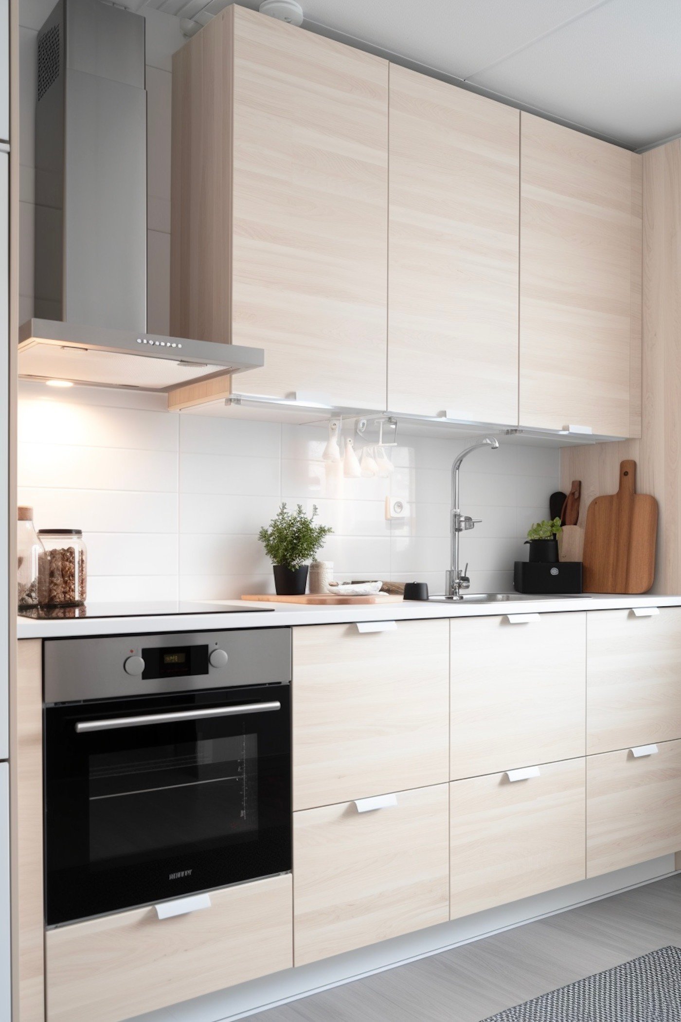 aménagement cuisine bois blanc pas cher ikea astuces