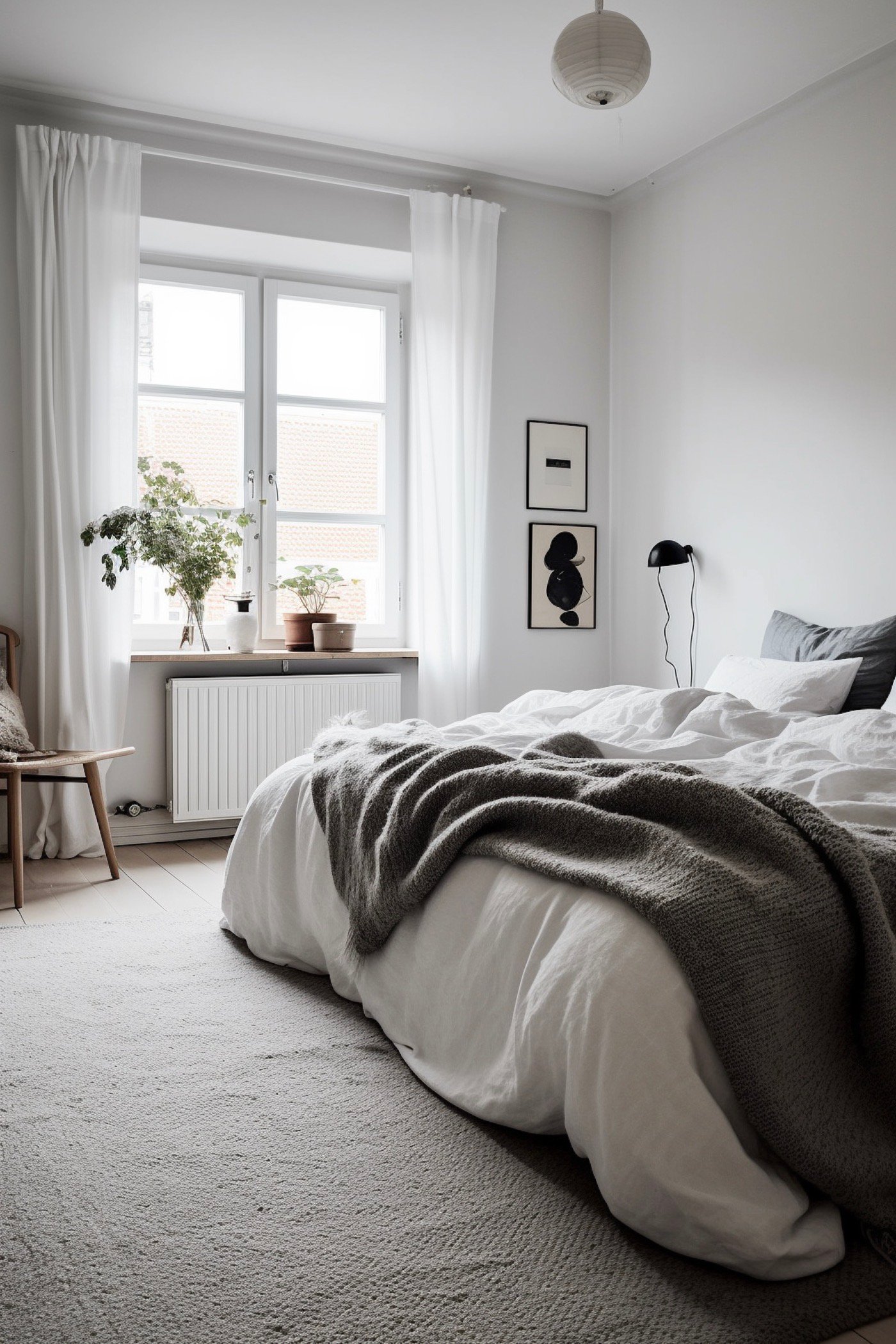 étagère plantes fenêtres sur radiateur