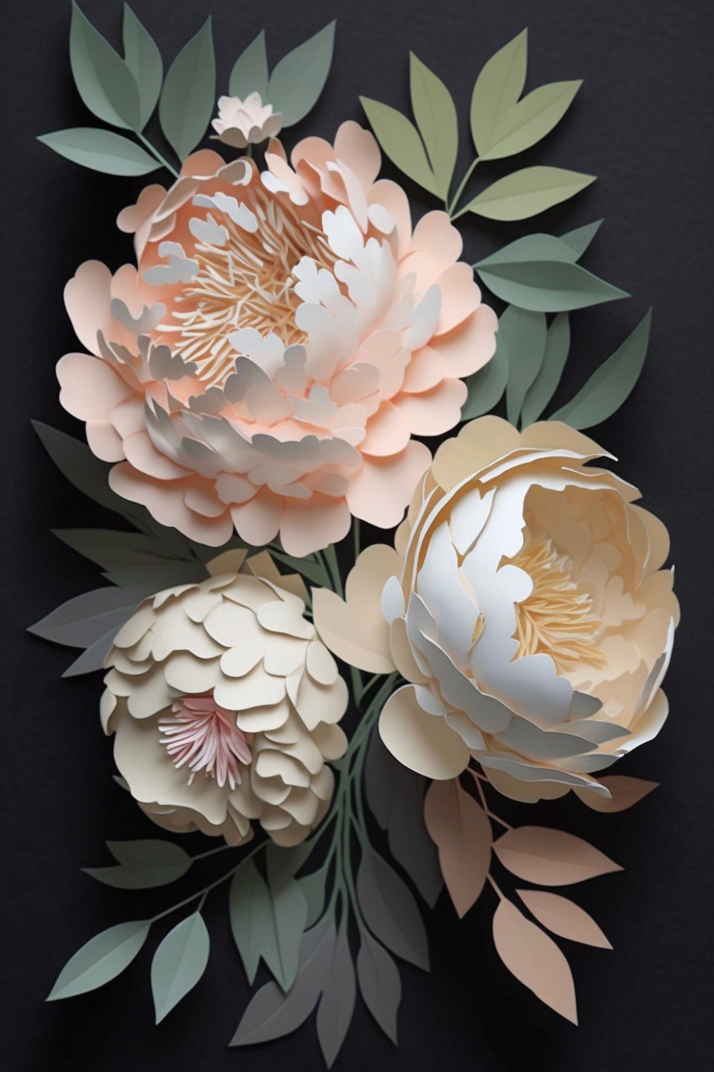 fleur papier scrapbooking décoration murale