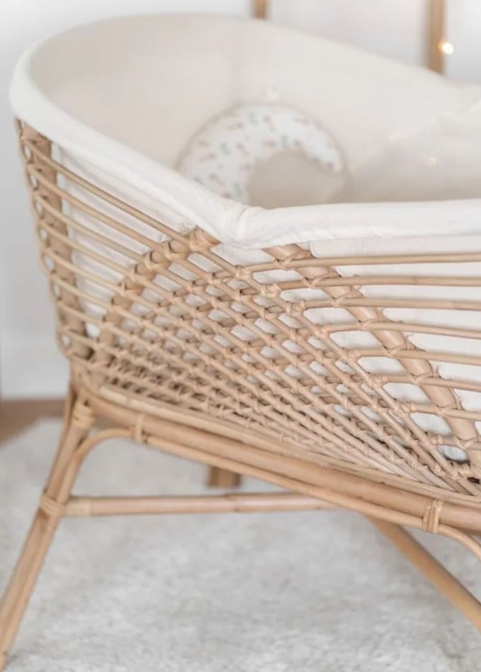 berceau rotin naturel deco rustique champetre tapis