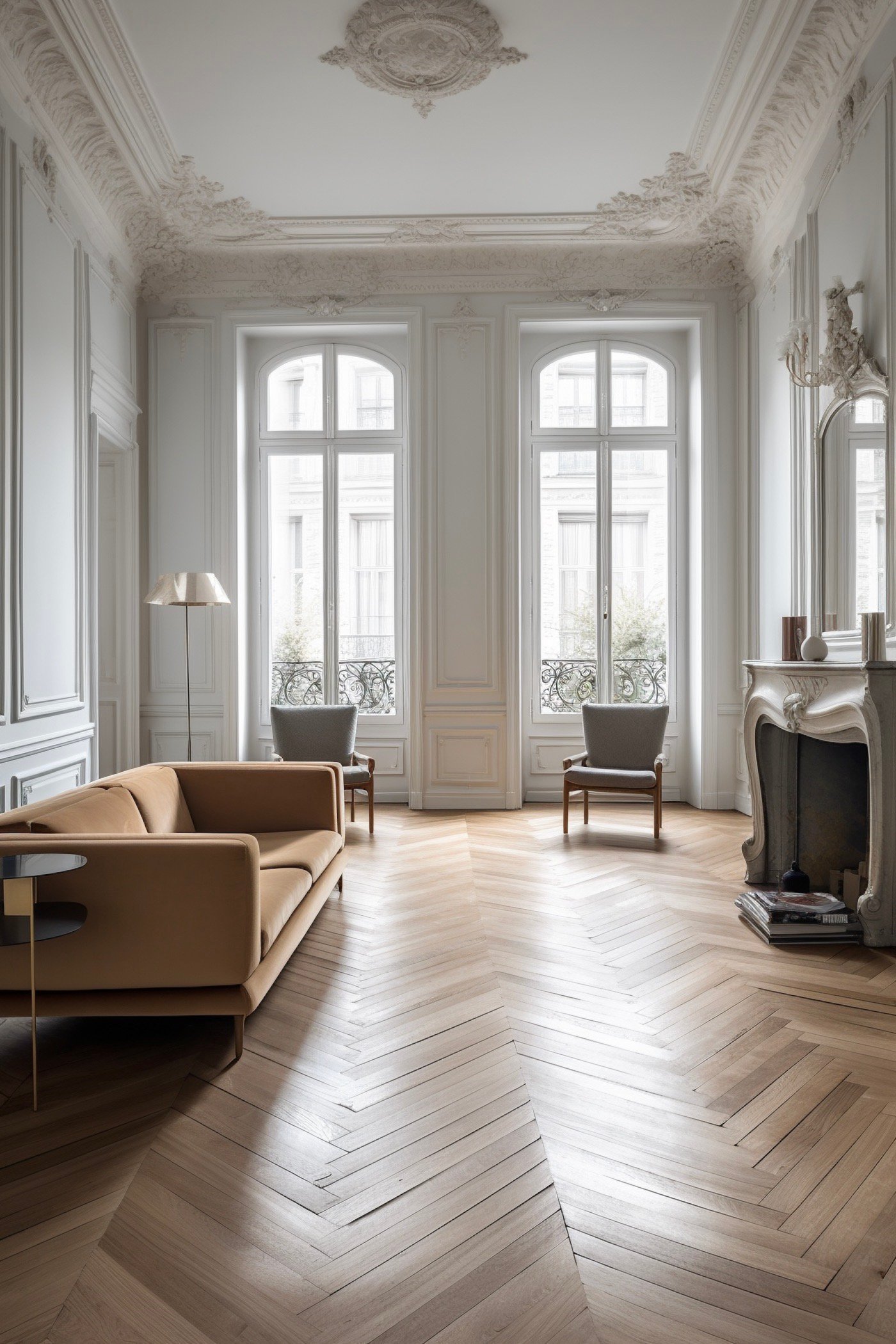 comment choisir parquet maison salon chevron point de Hongrie