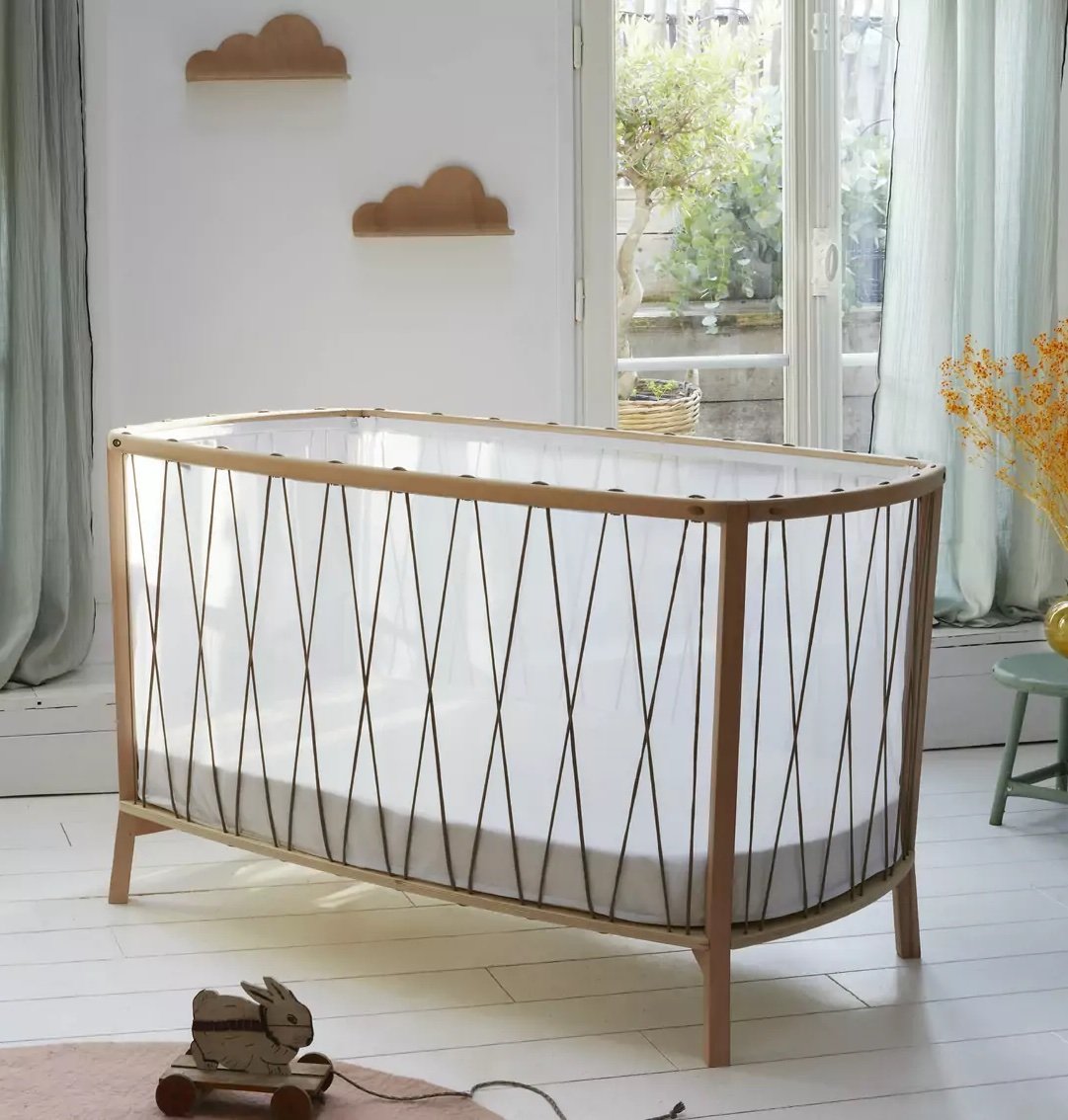 lit berceau rotin matelas chambre bebe