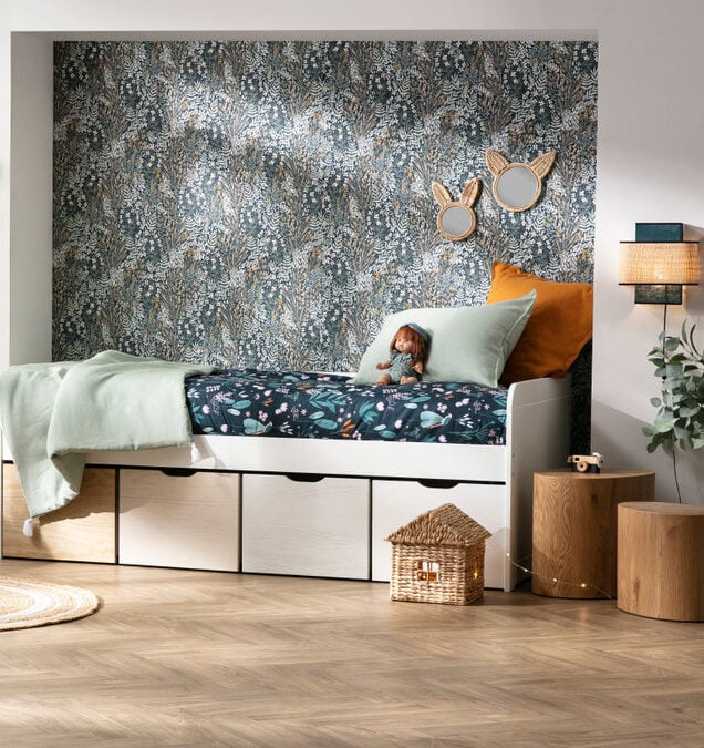 lit simple rangement tiroir blanc deco minimaliste