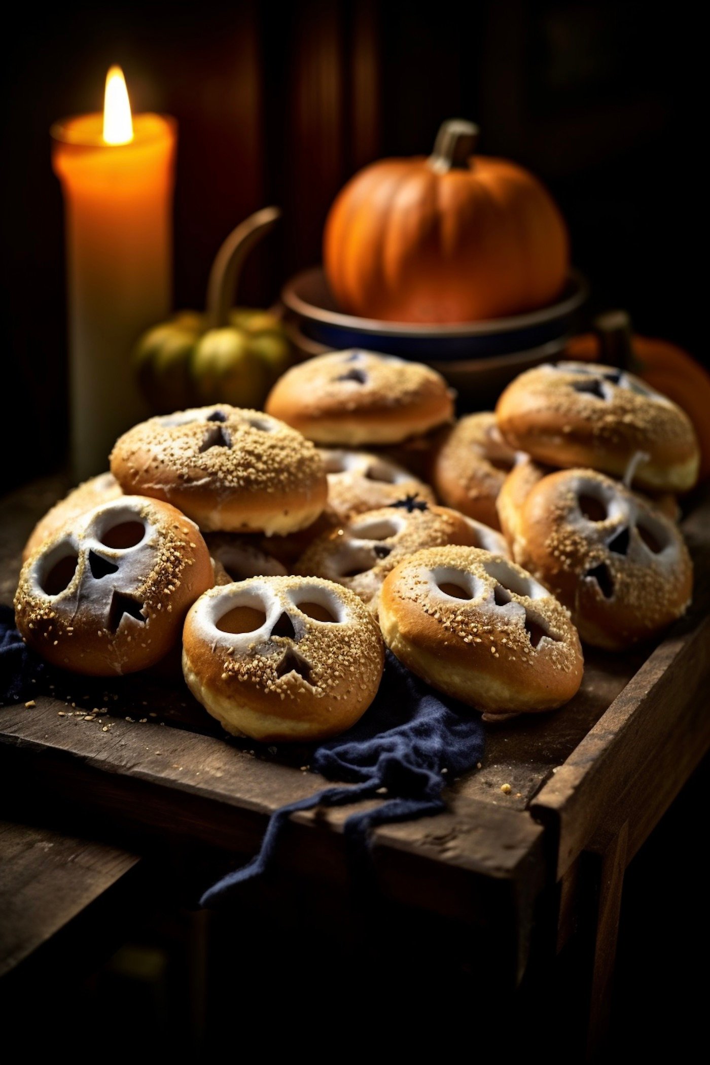 recette sandwich Halloween bagel fromage