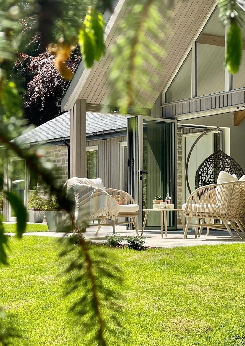 terrasse jardin decoration maison écossaise