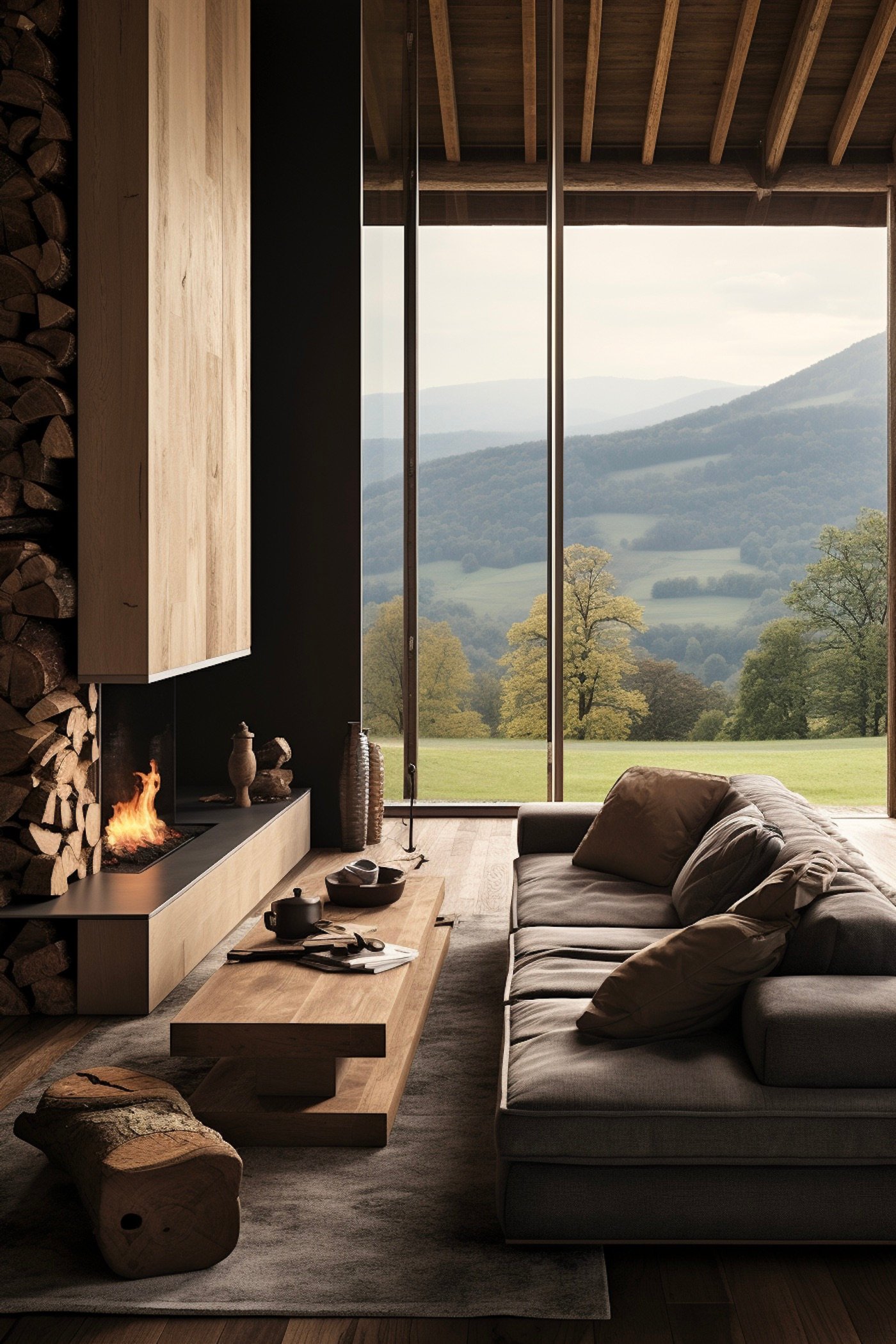 loft montagnard alpin design salon