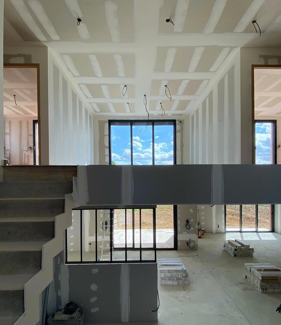 maison interieure travaux spacieux hall entree