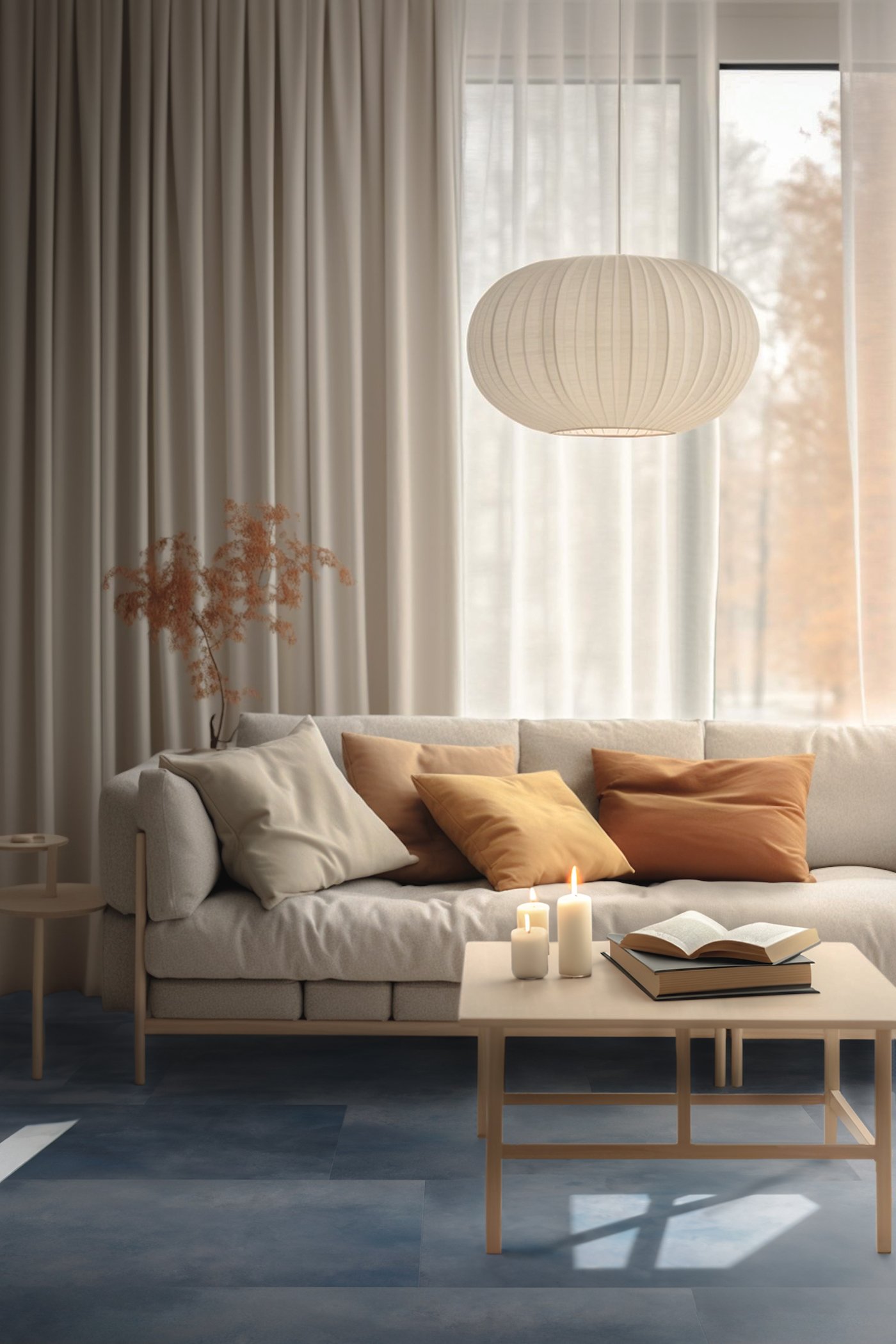 Salon Alvar Aalto style Virtuo Acuarela sol bleu