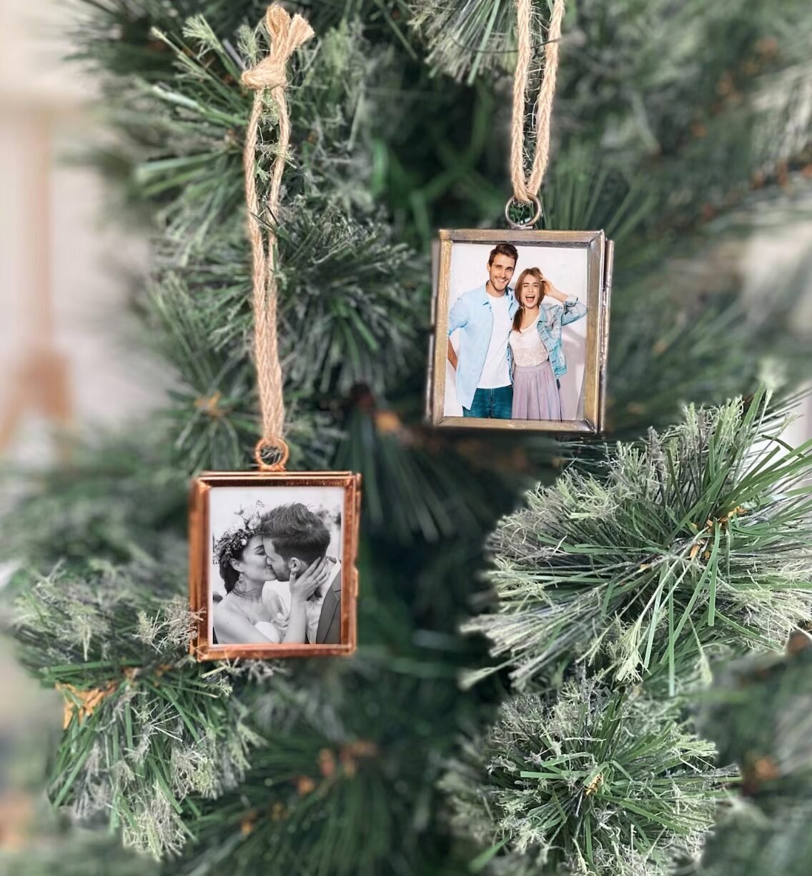 cadre photo famille deco sapin noel idee
