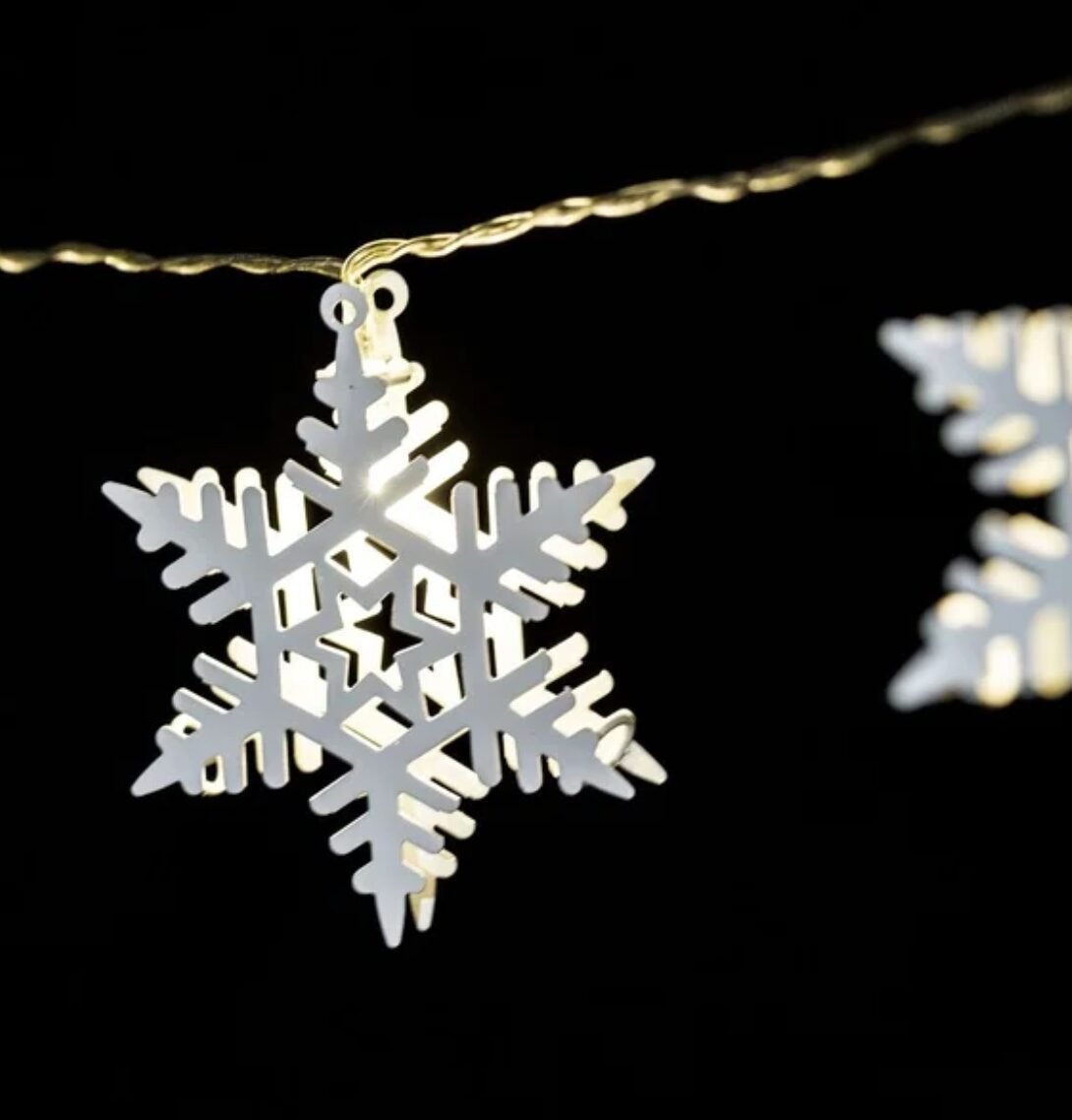 guirlande etoile papier blanc flocon