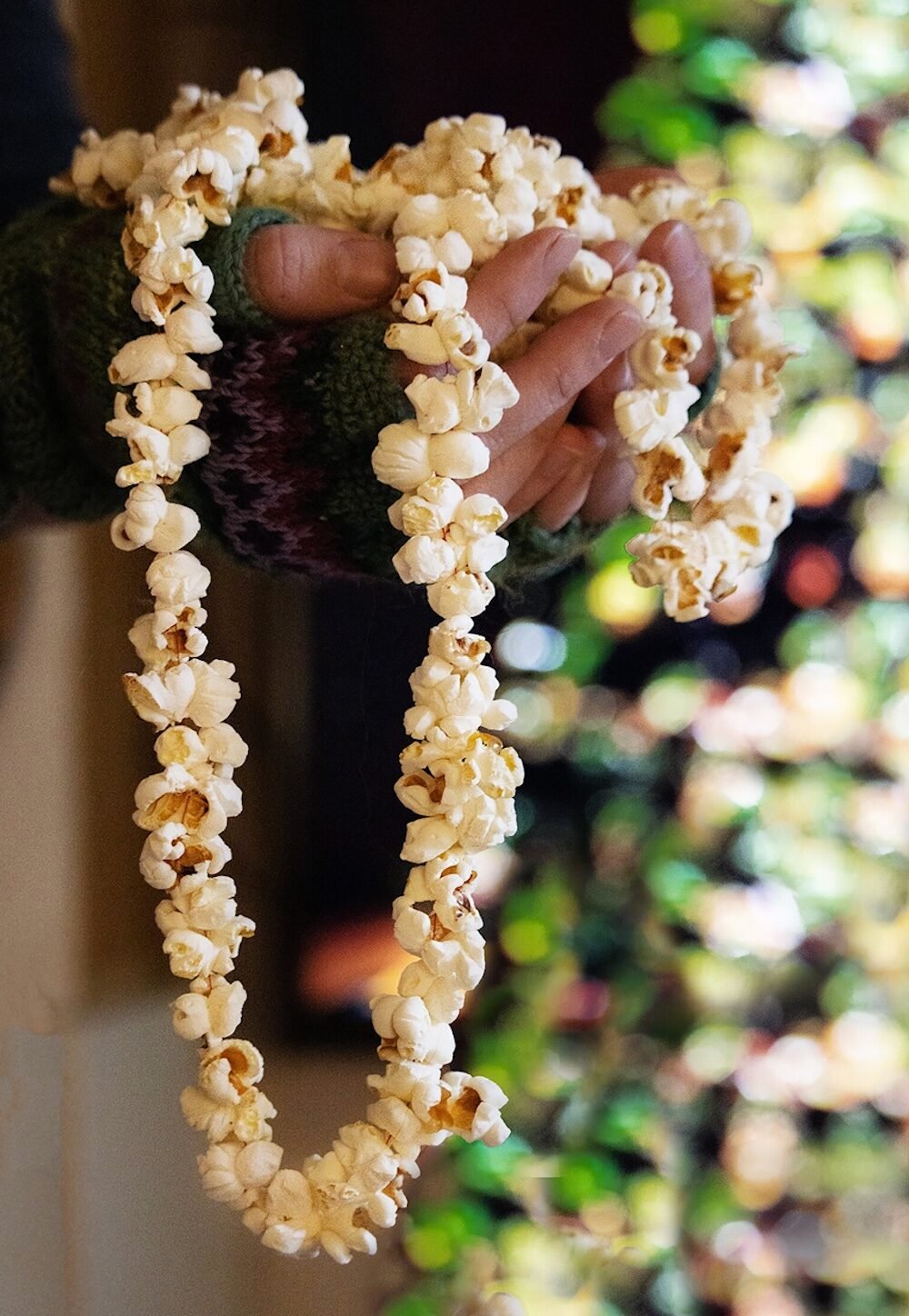 guirlande popcorne sapin noel deco originale rustique DIY