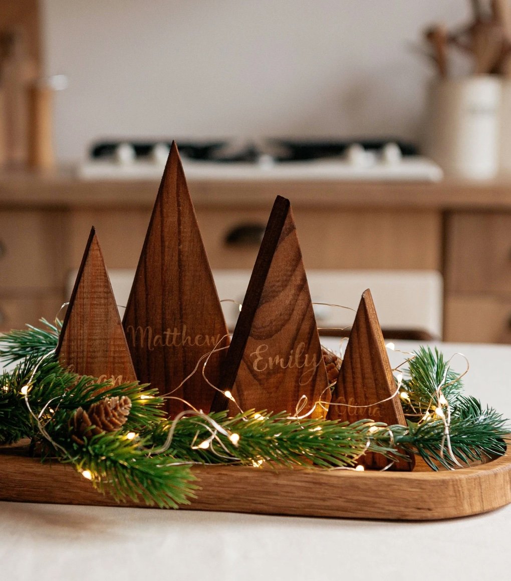 sapin bois guirlande lumineuse