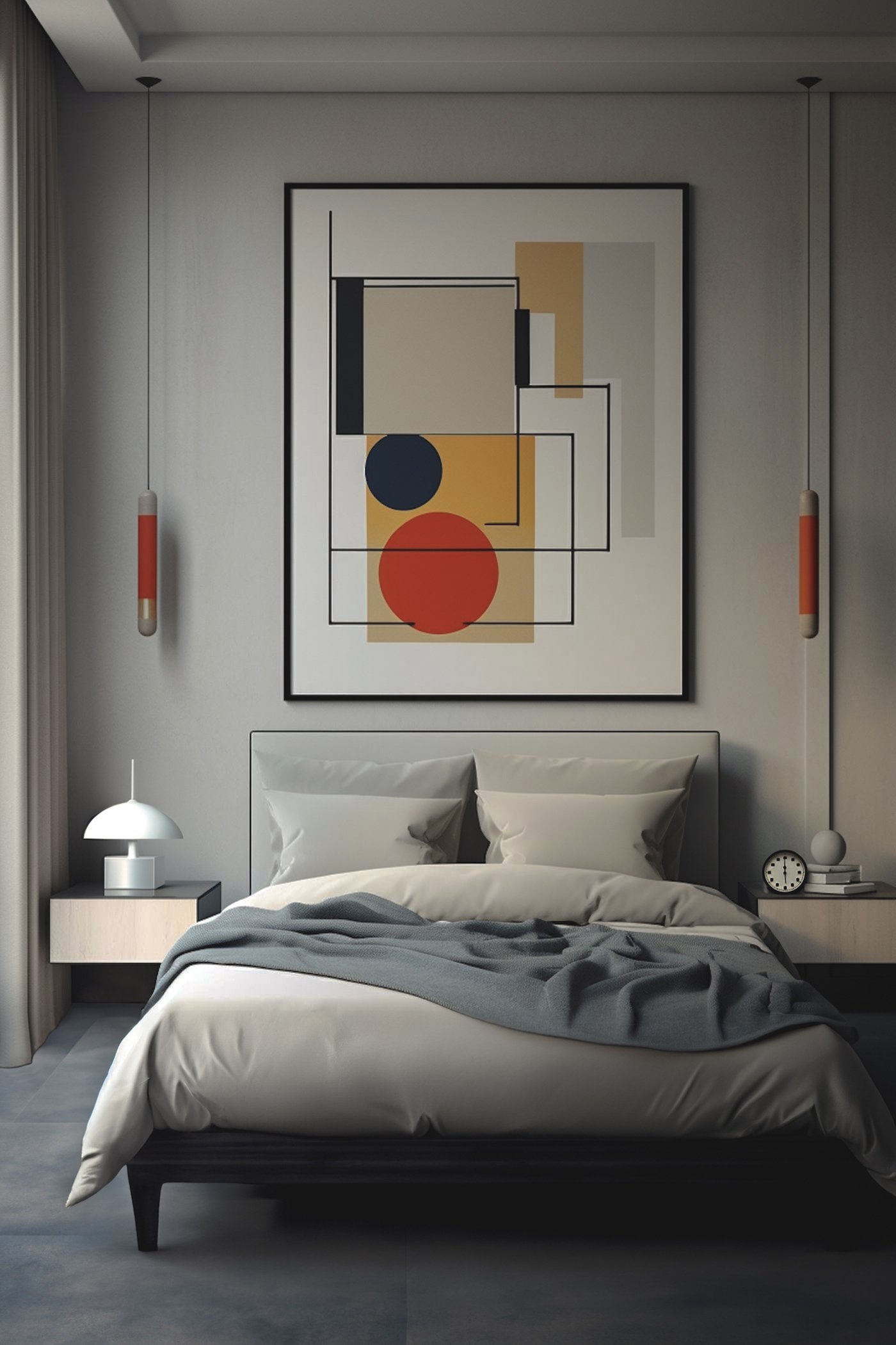 Virtuo Acuarela sol bleu chambre bauhaus