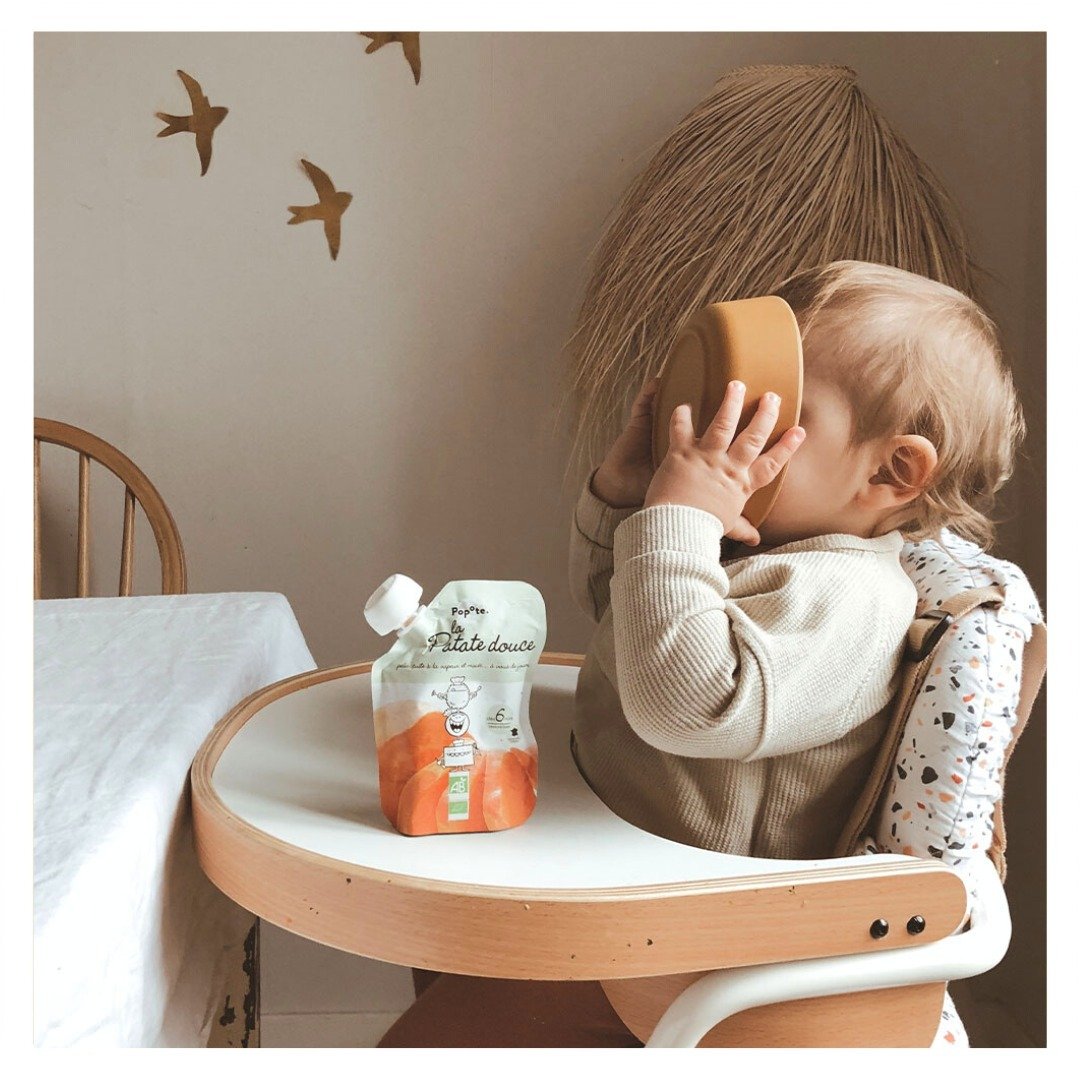 chaise haute bois blanche design bébé