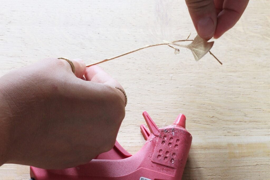 créer fleur ginkgo biloba séché doré