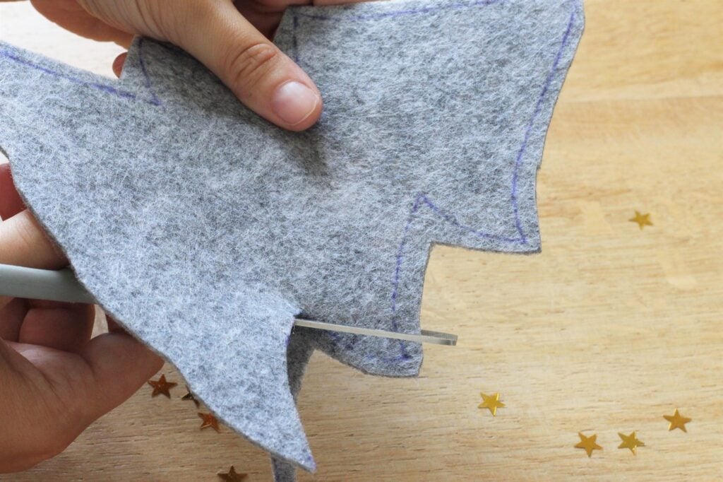 fabriquer porte-couteaux sapin pour Noël