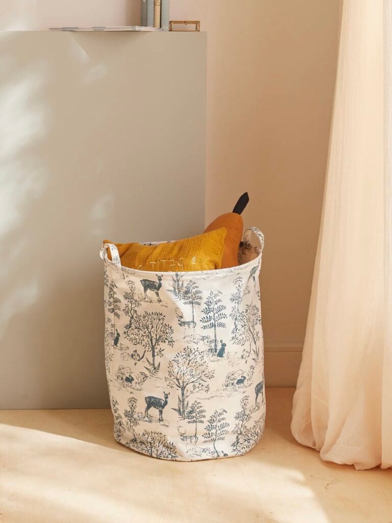 panier linge rangement chambre enfant