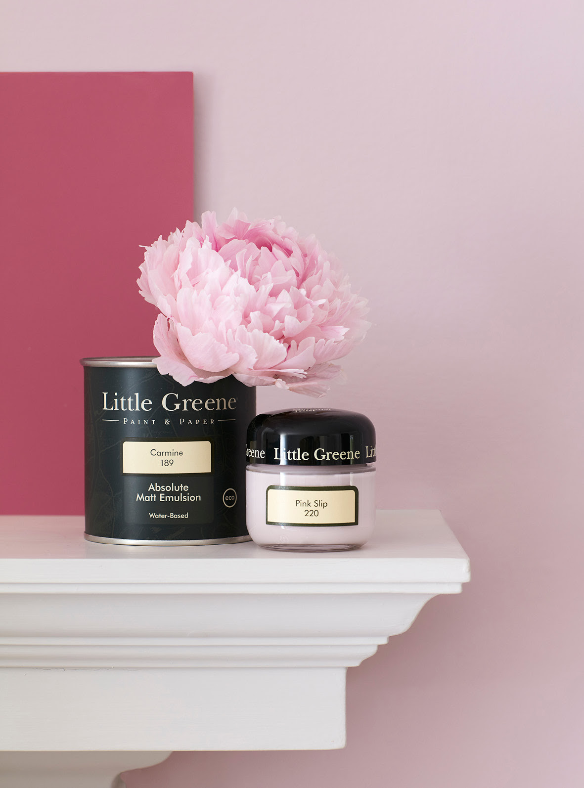 peinture murale écologique nuance de rose pastel bonbon