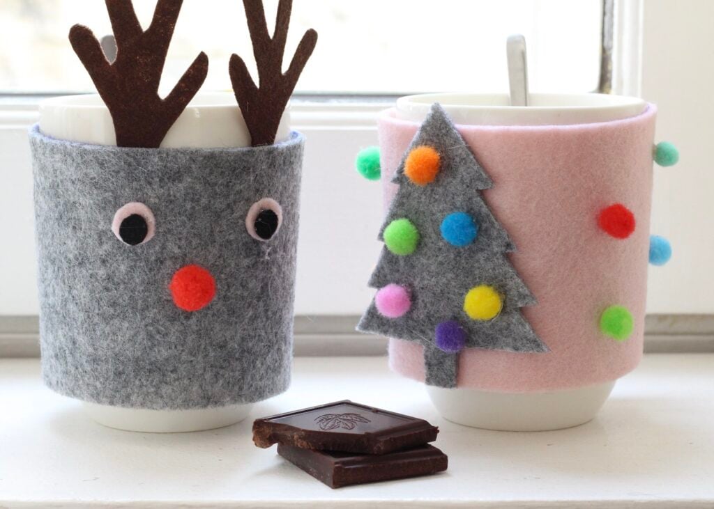 protège tasse renne DIY Noël enfant bricolage