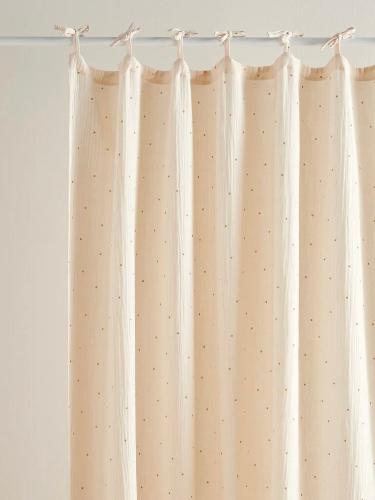 rideau gaze de coton petit pois