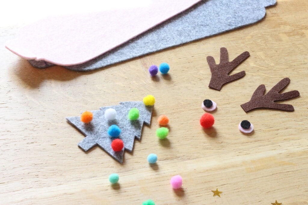 silhouette renne élan feutrine Noël sapin décoration