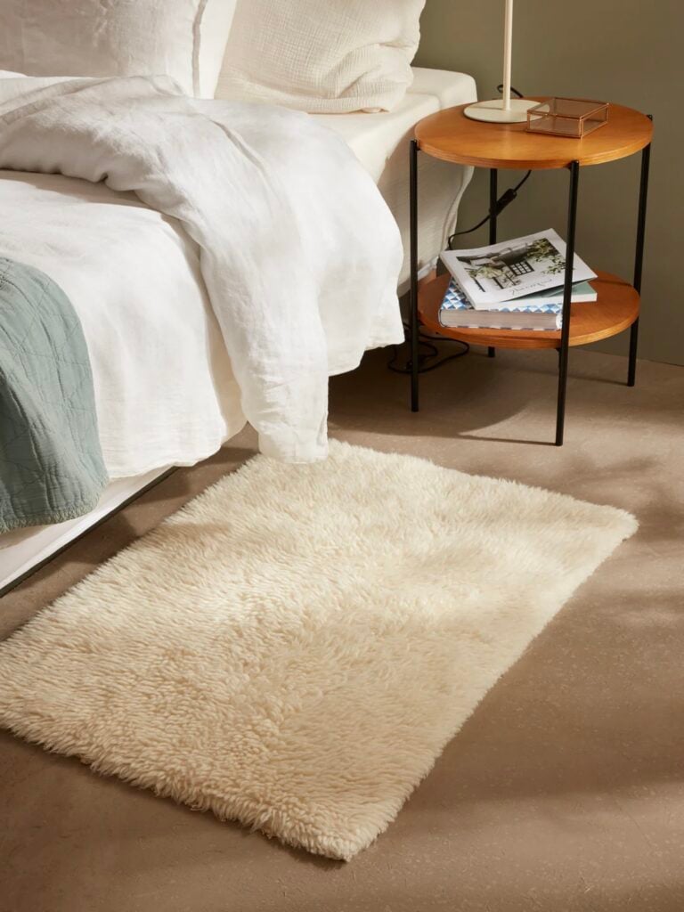 tapis effet mouton douillet chambre enfant
