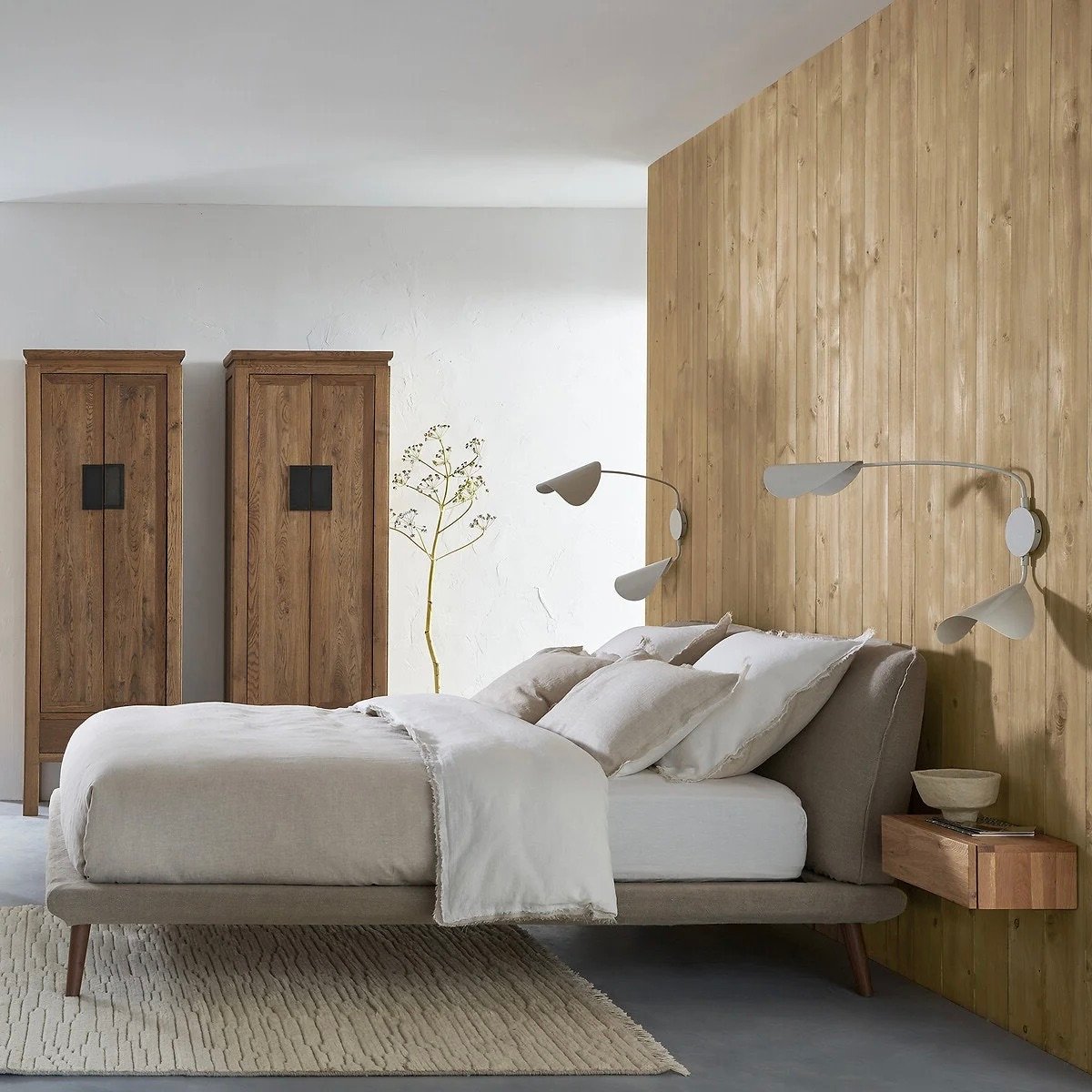 idée déco chambre bois différentes essences wabi sabi