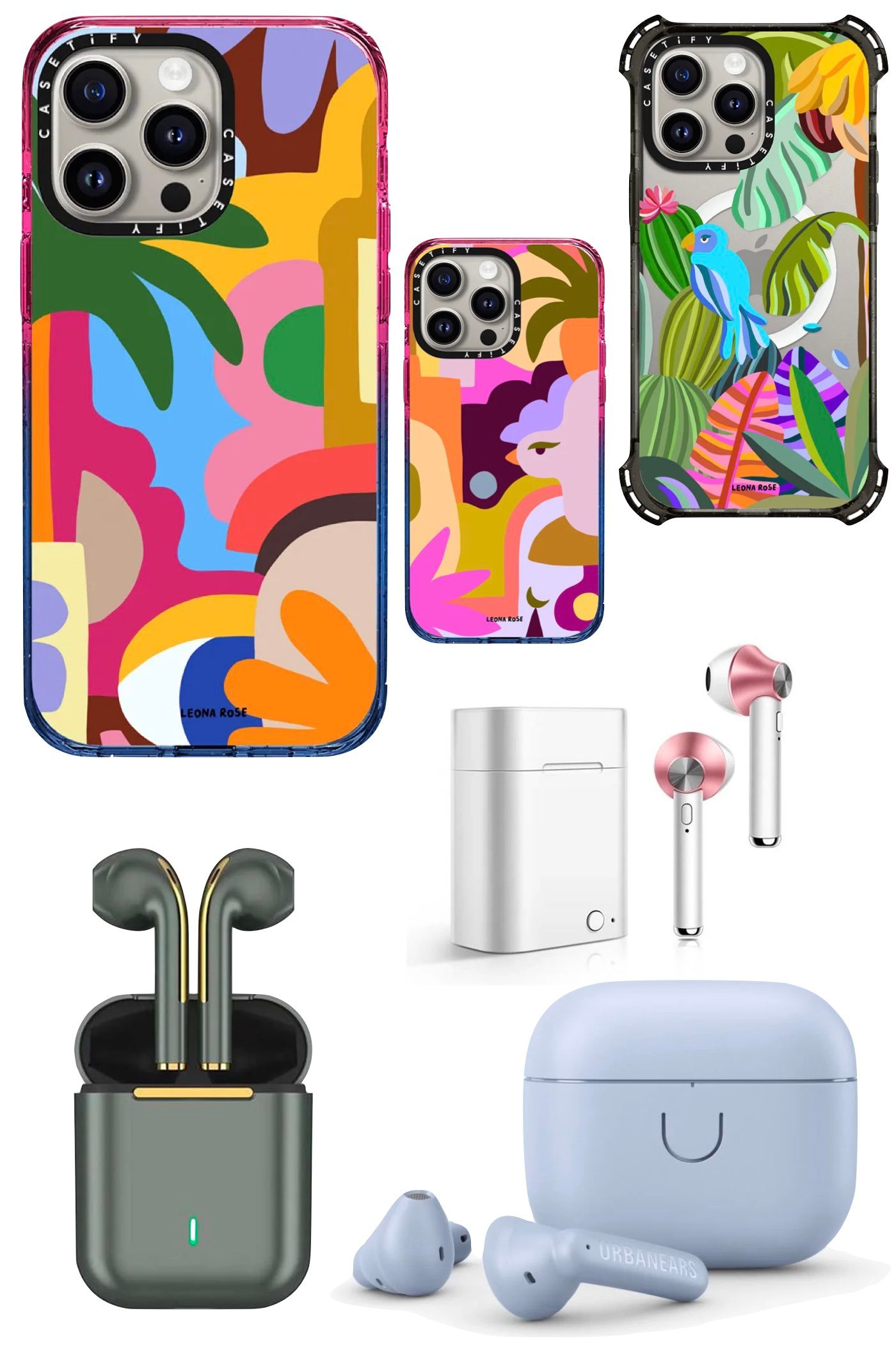 coque iphone design incassable colorée écouteur