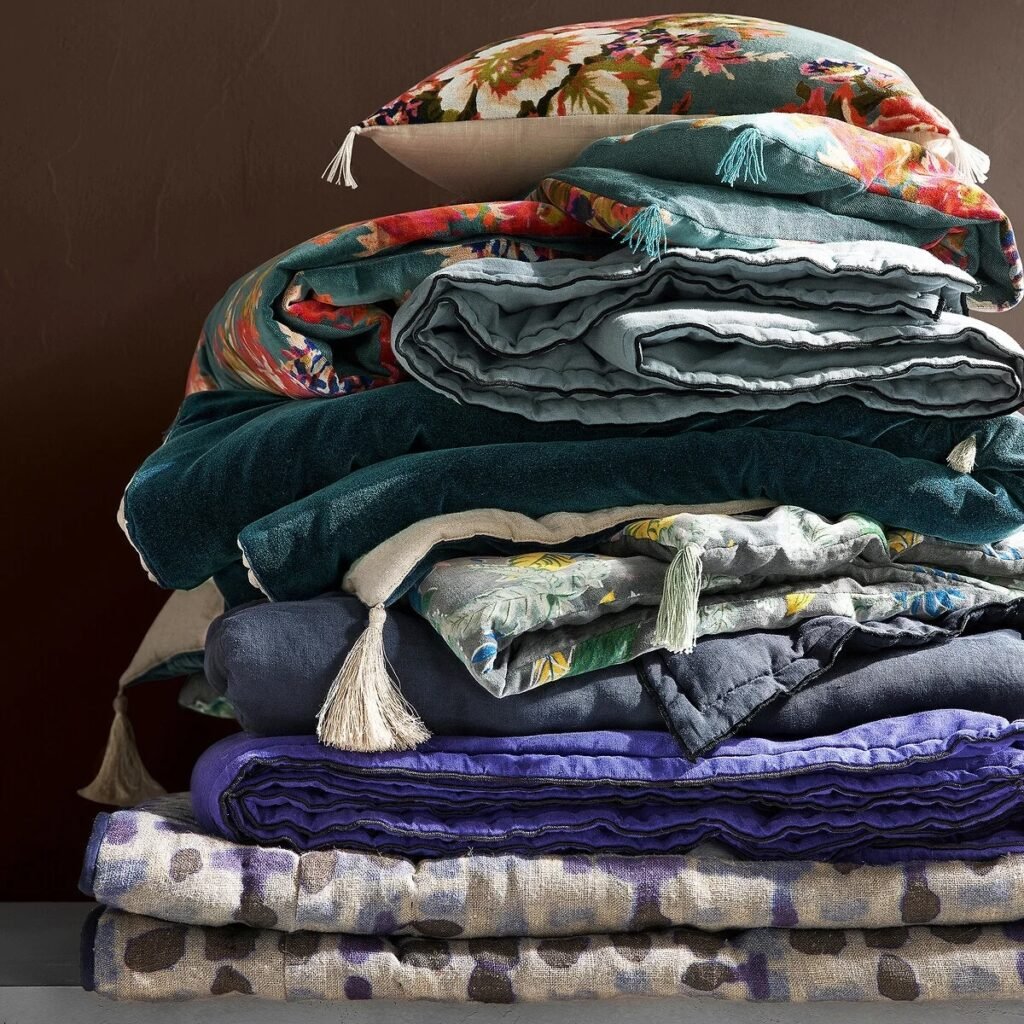 coussin draps fleurie deco vintage retro