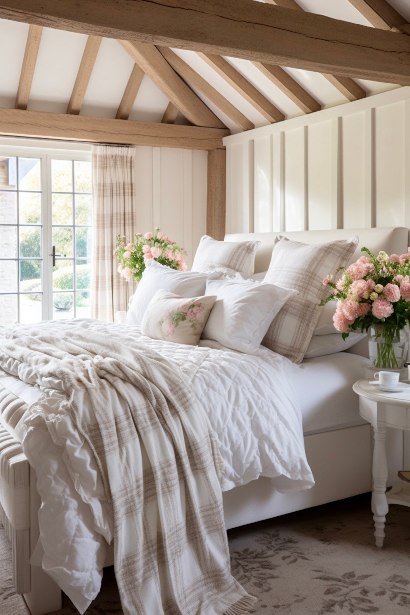 deco anglais romantique chic elegant poudre chaleureux lumineux