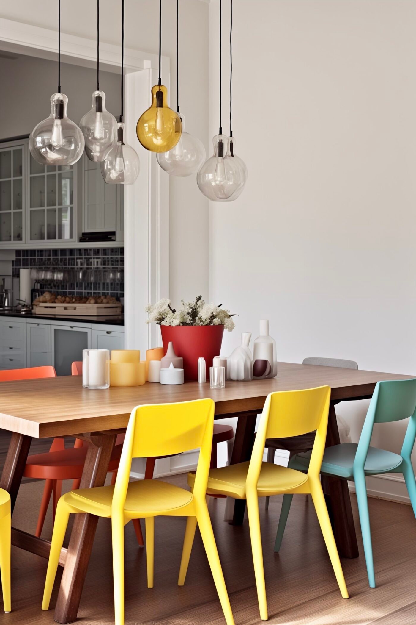 salon salle à manger multicolore pop