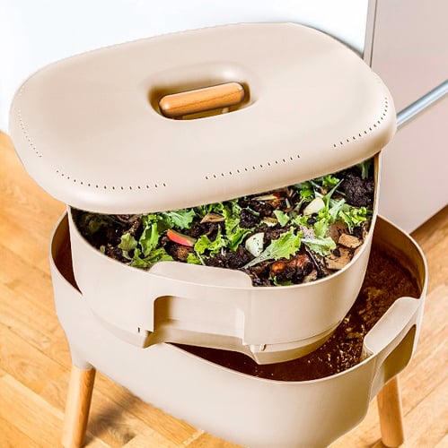 composteur compartiment plateaux beau intérieur