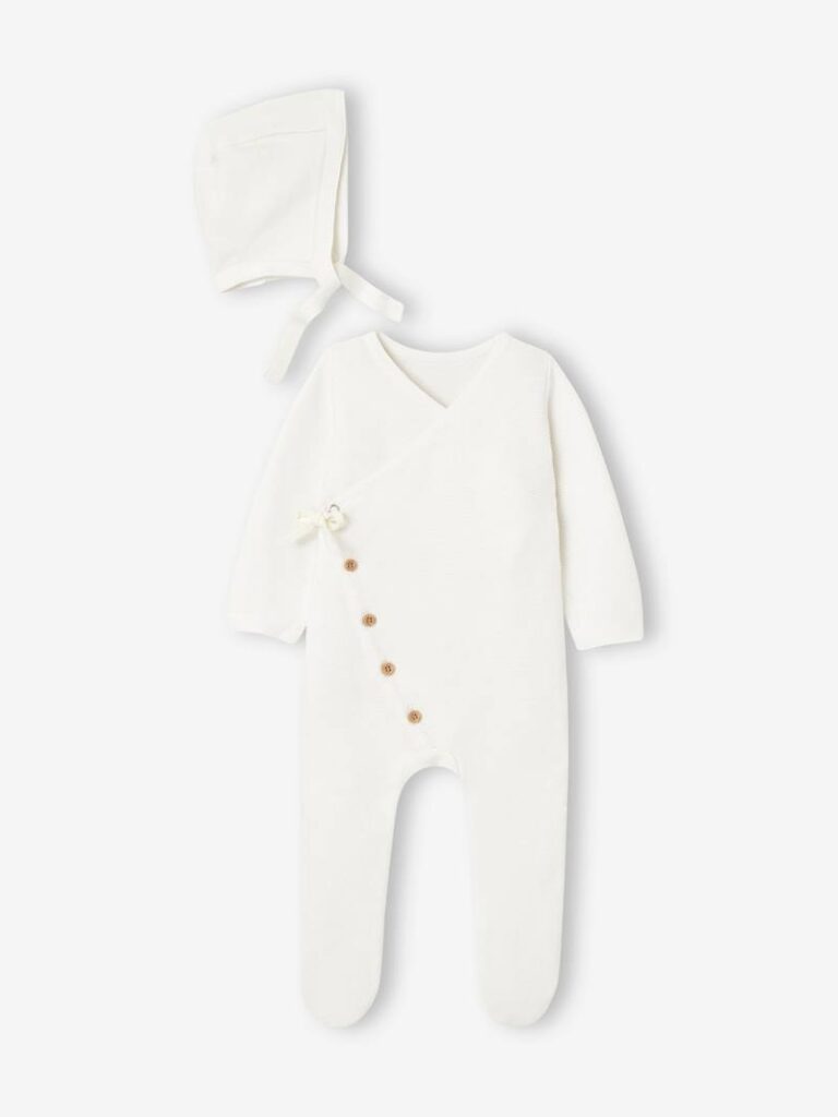 ensemble naissance combinaison bonnet hopital