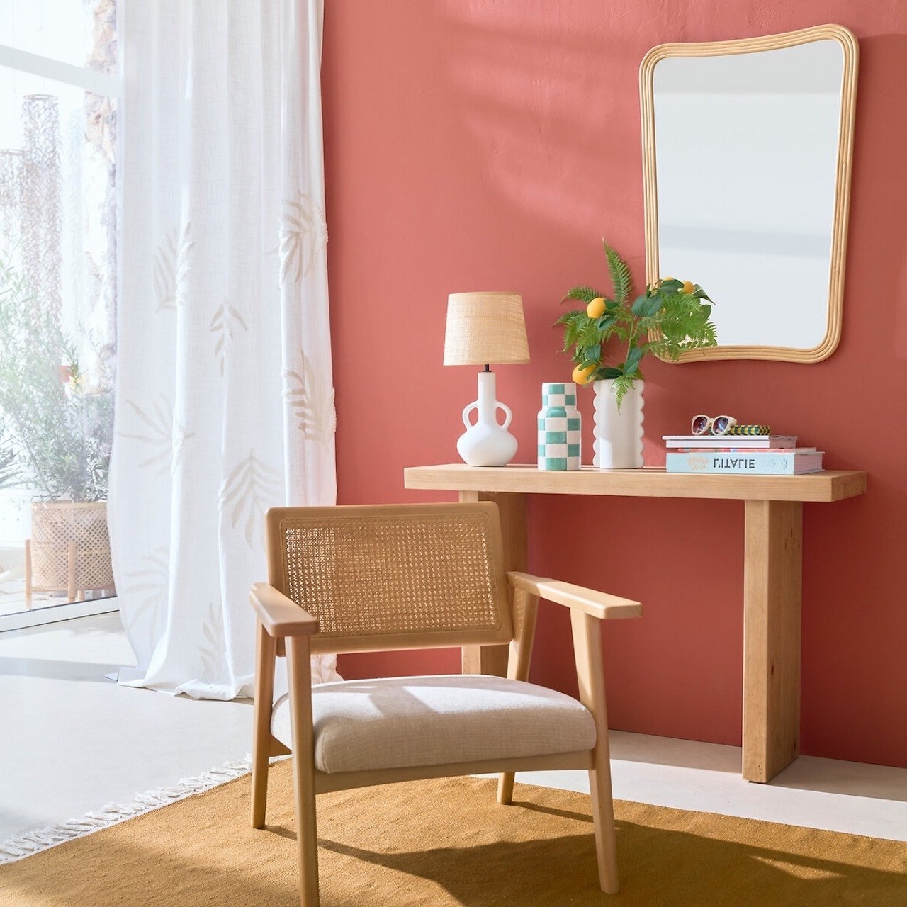 entrée salon style italien moderne coloré