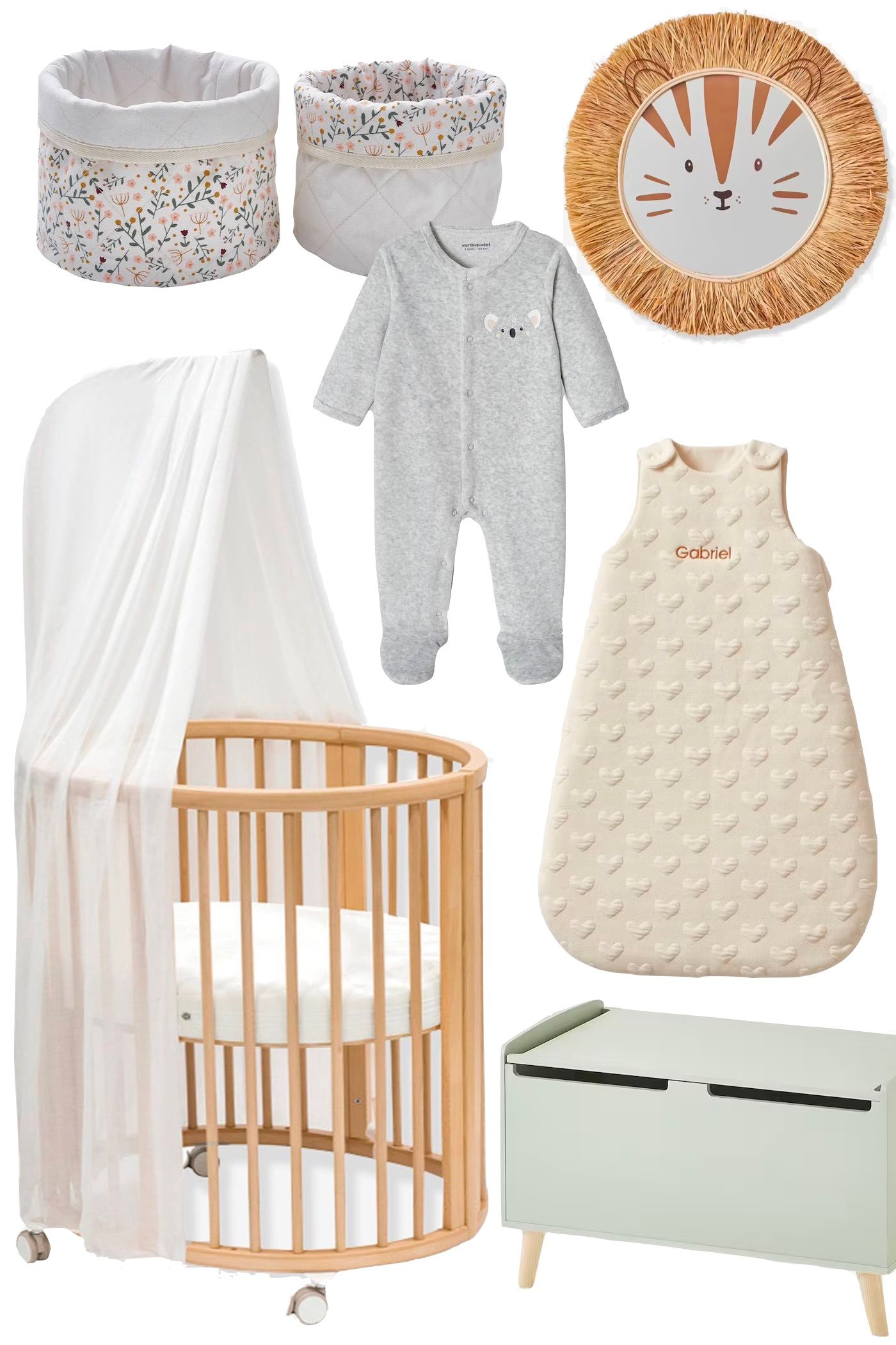 idée cadeau aménagement chambre bébé décoration mixte