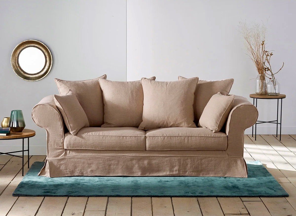 revêtement idéal pour votre canapé coton anti taches beige