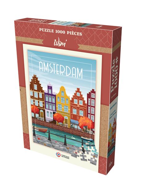 souvenir cadeau Amsterdam dessin graphique rétro