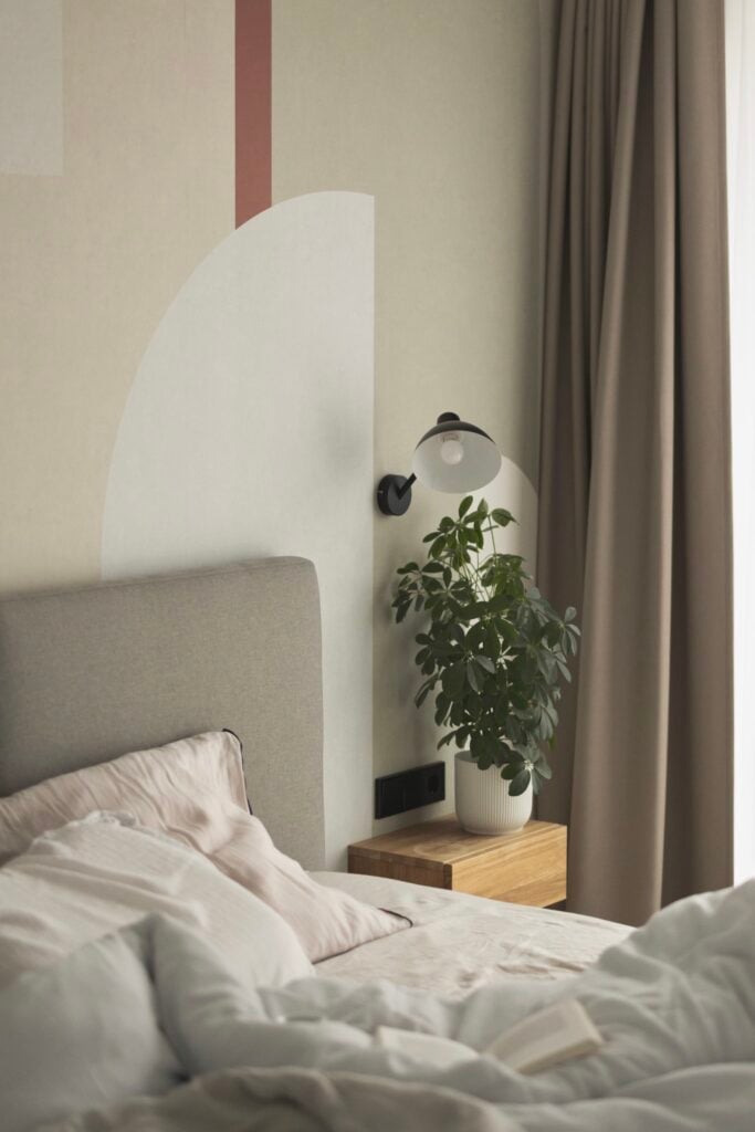 décoration beige terracotta papier-peint graphique arche