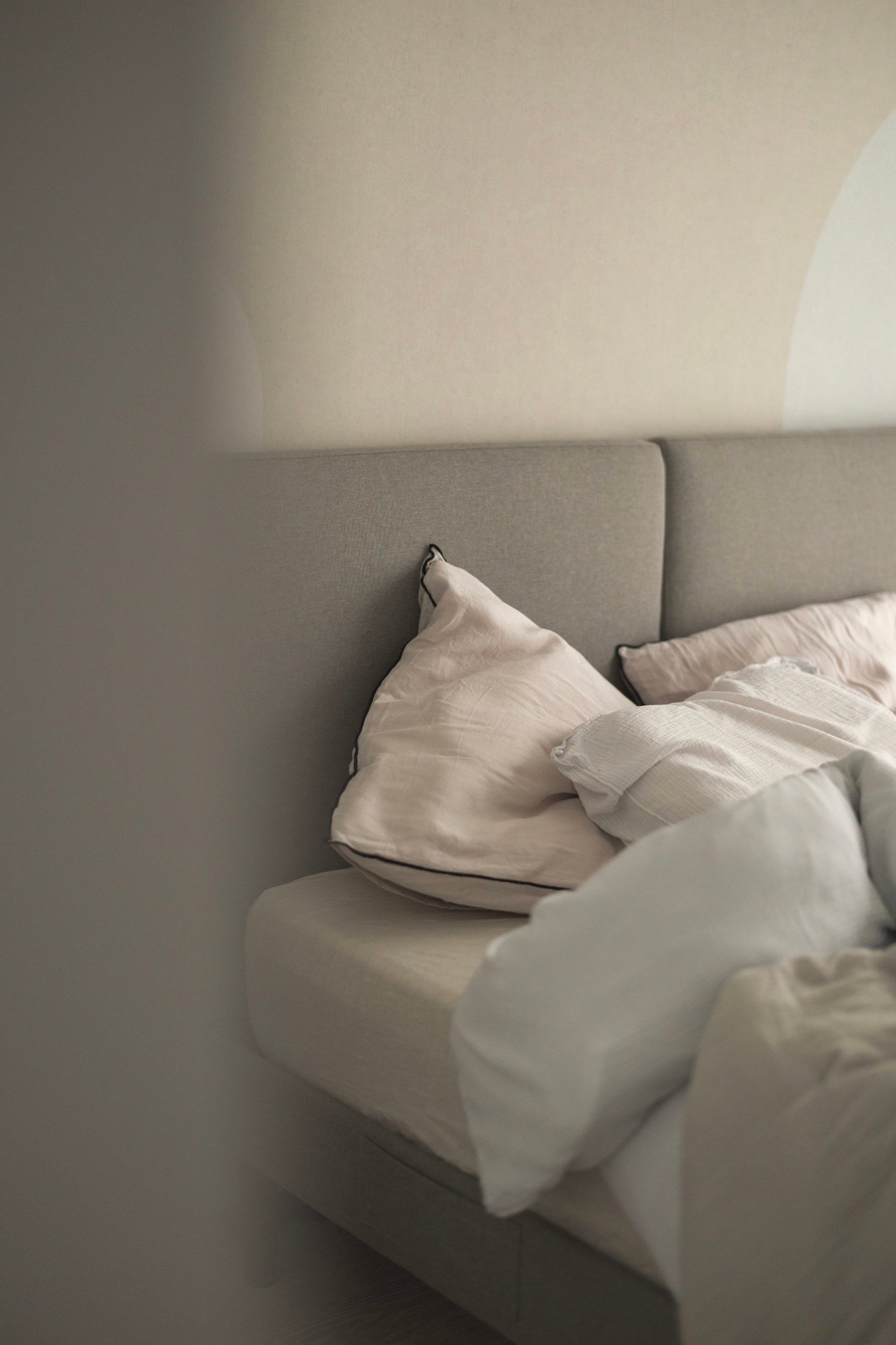 linge de lit mélange beige blanc nuance lin gaze coton