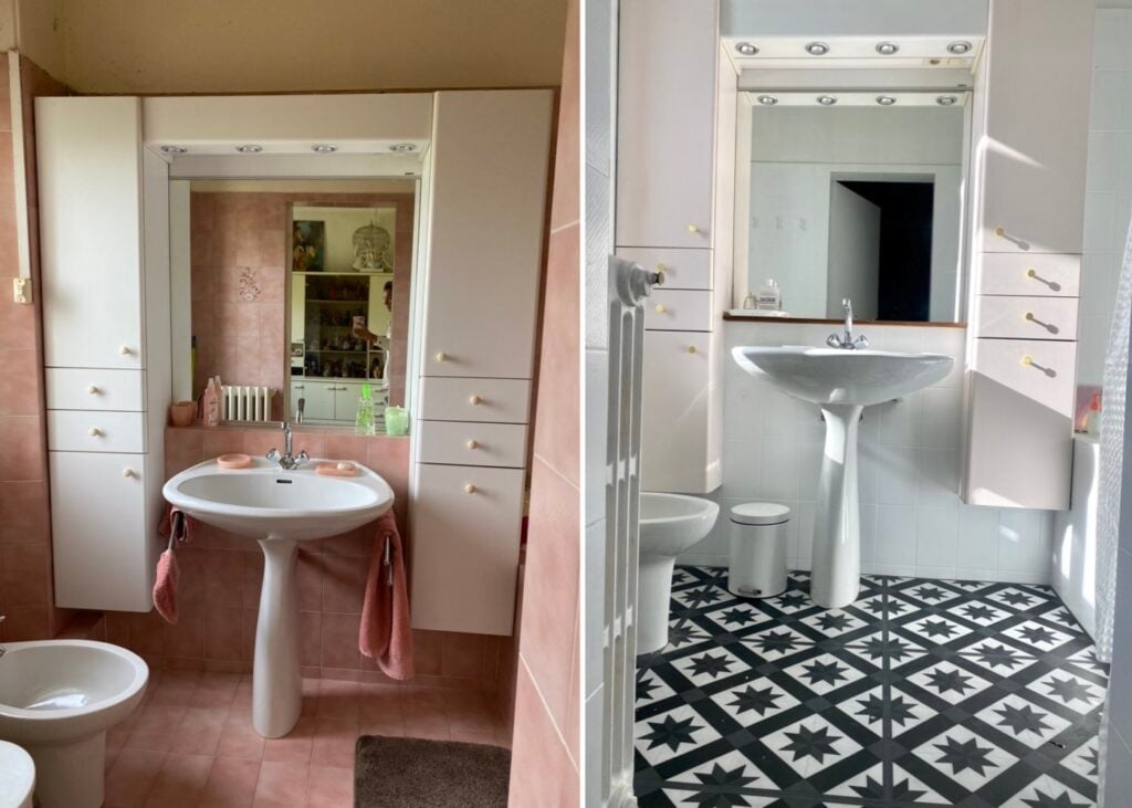 repeindre salle de bains avant après