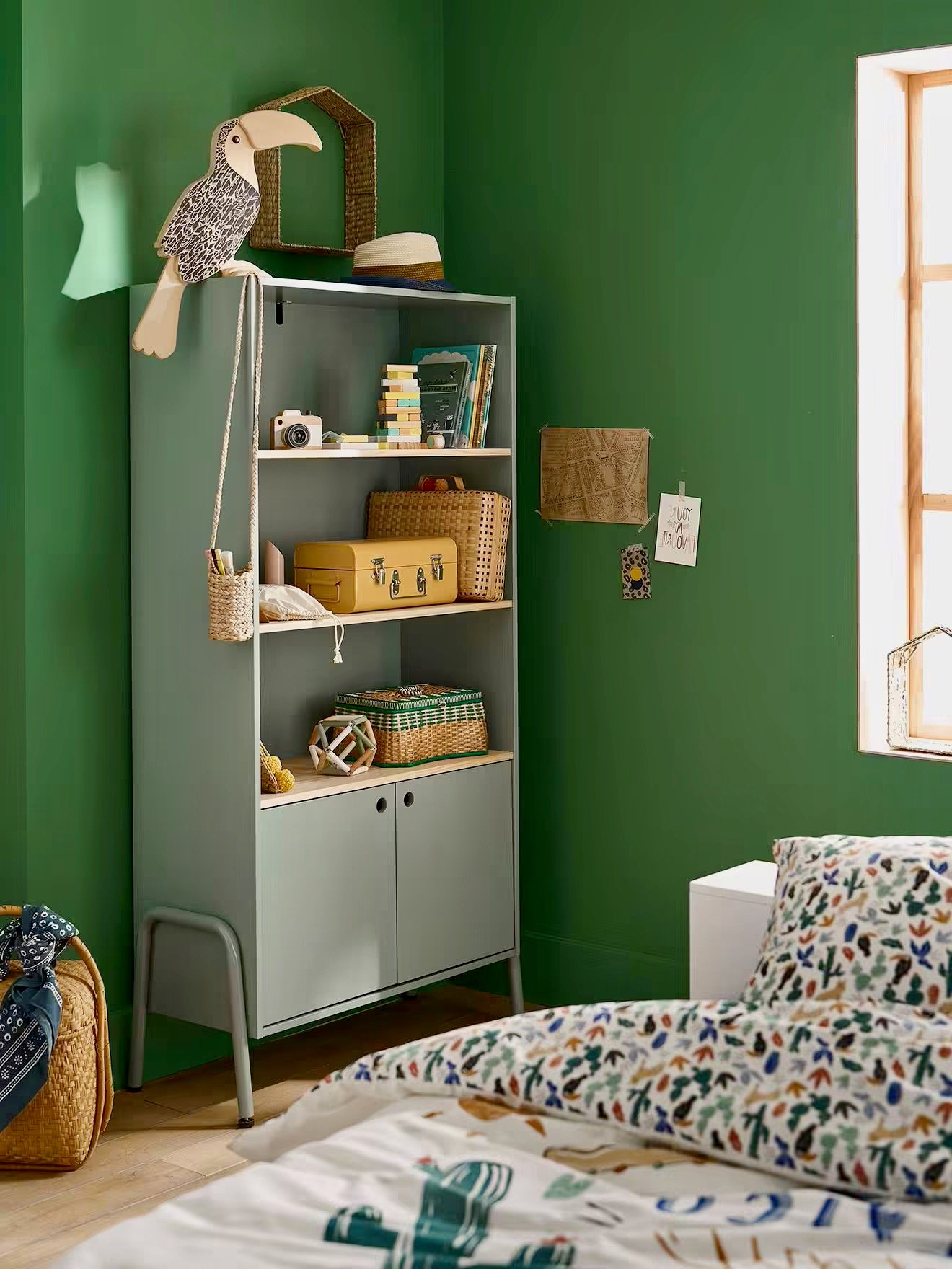 couleur chambre garçon vert sapin nuance