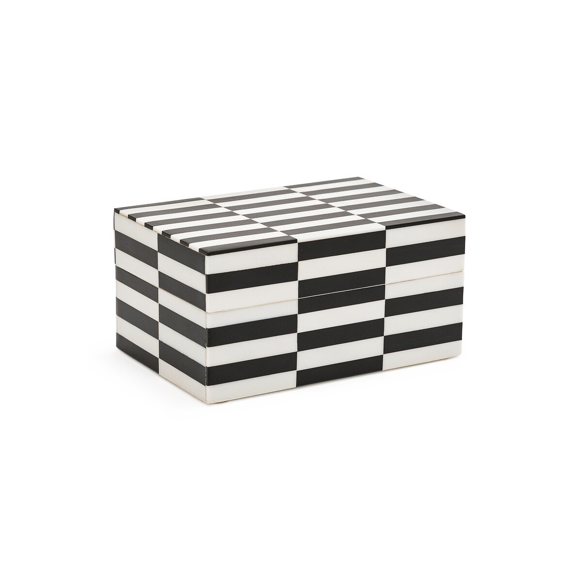 boite damier noir blanc résine vide-poche