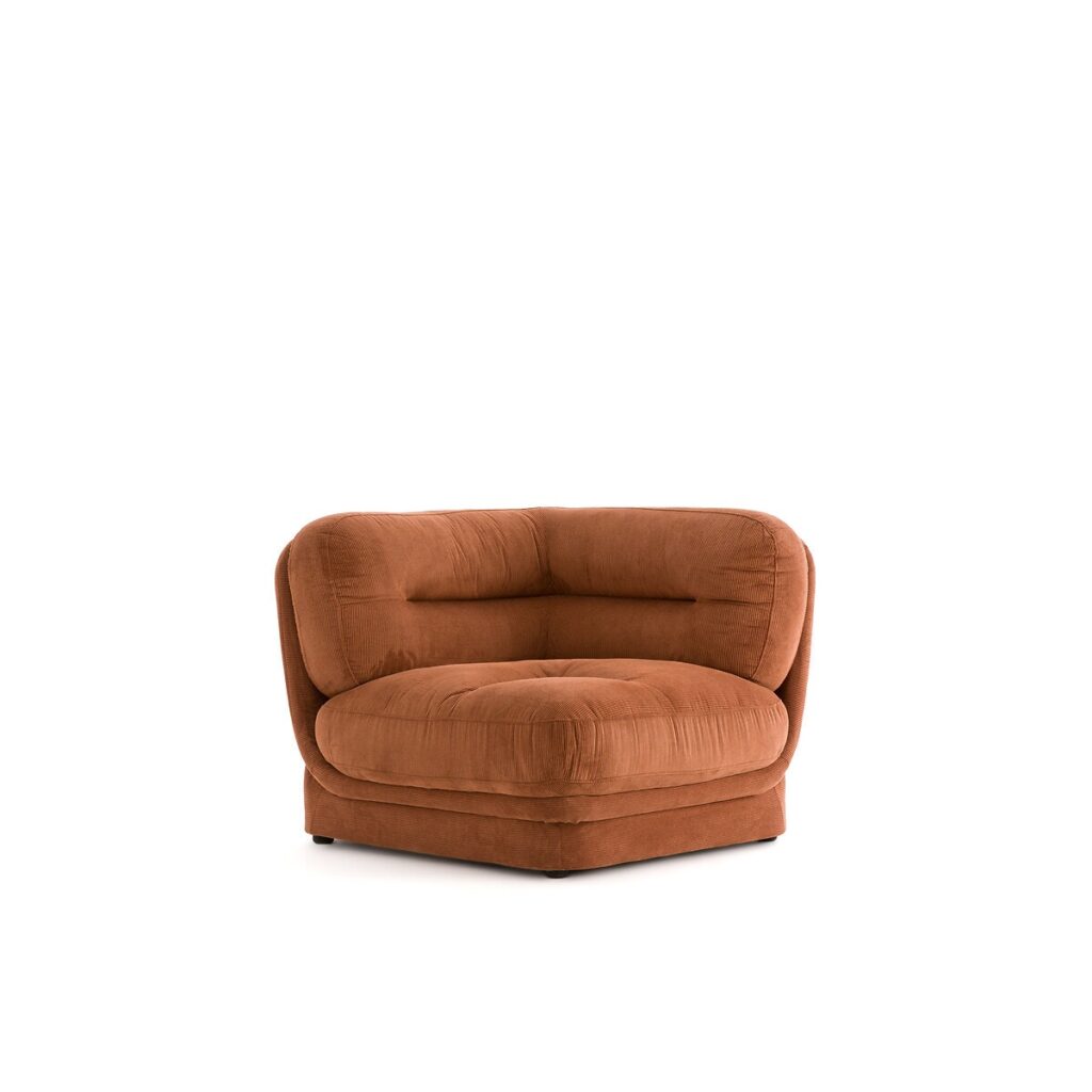 chauffeuse angle style togo orange