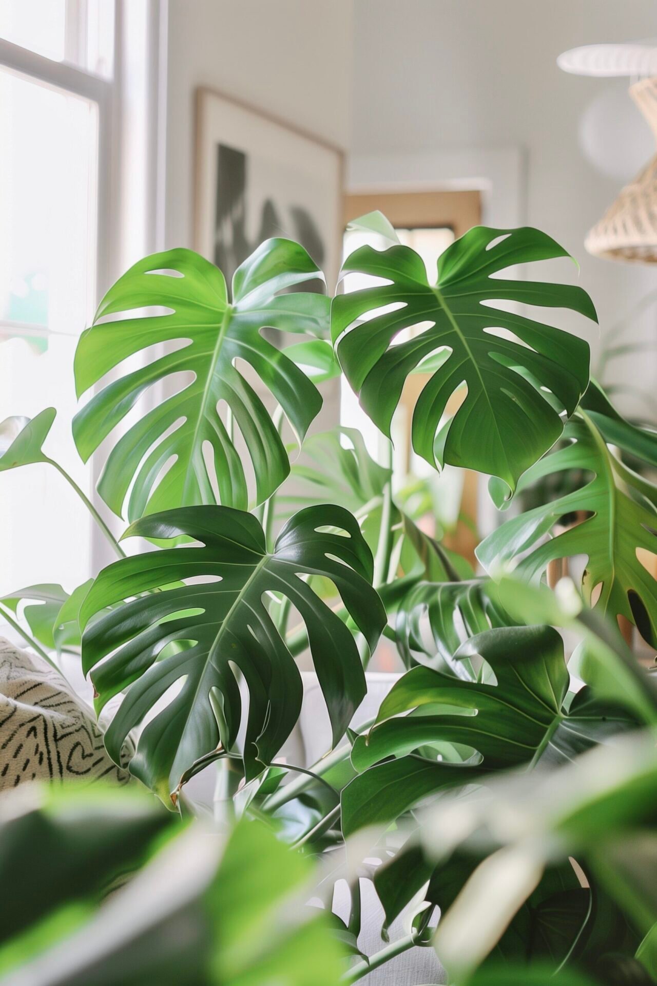 feuille monstera géante intérieur