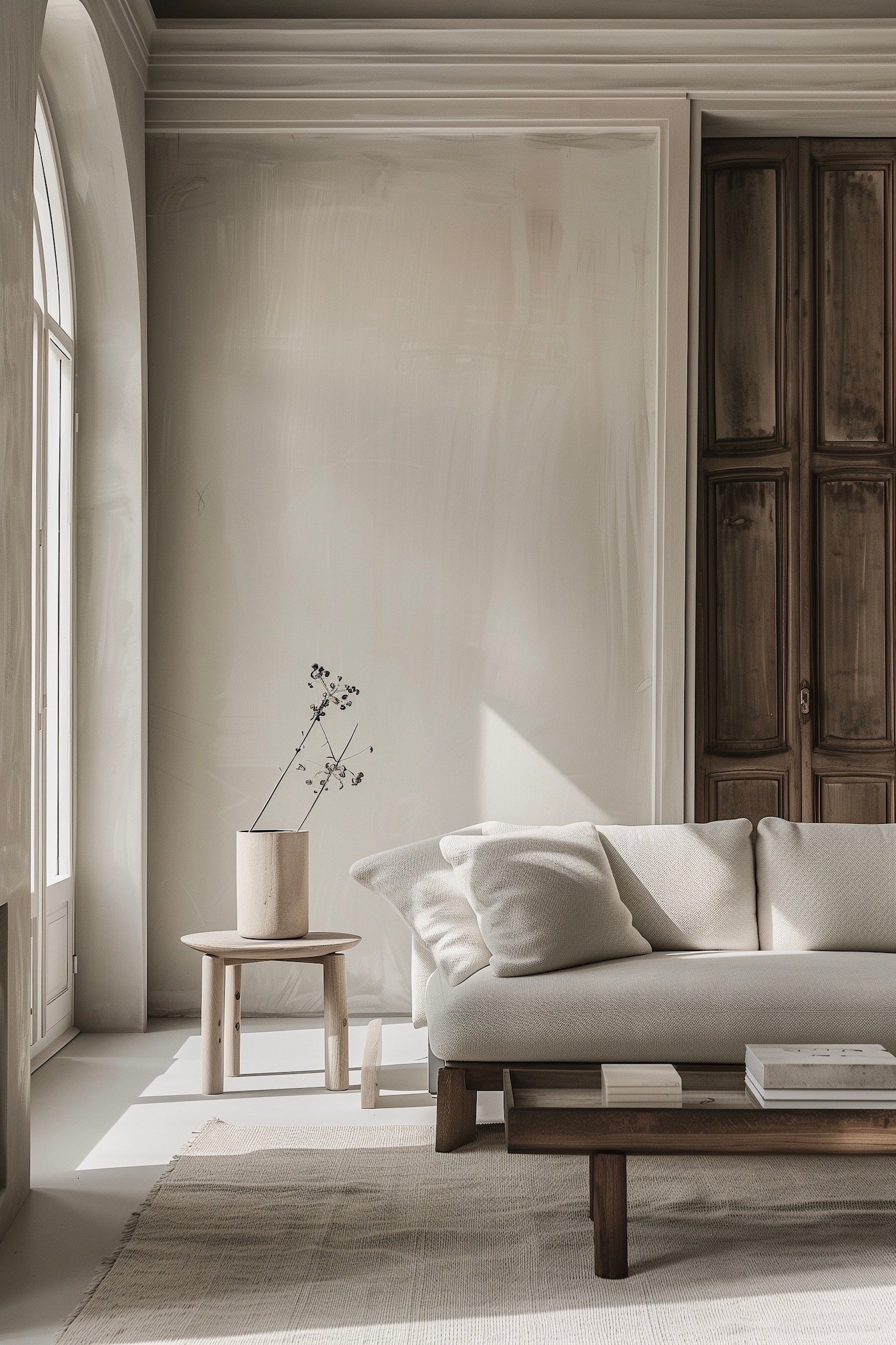 achat canapé convertible bois danois salon minimaliste