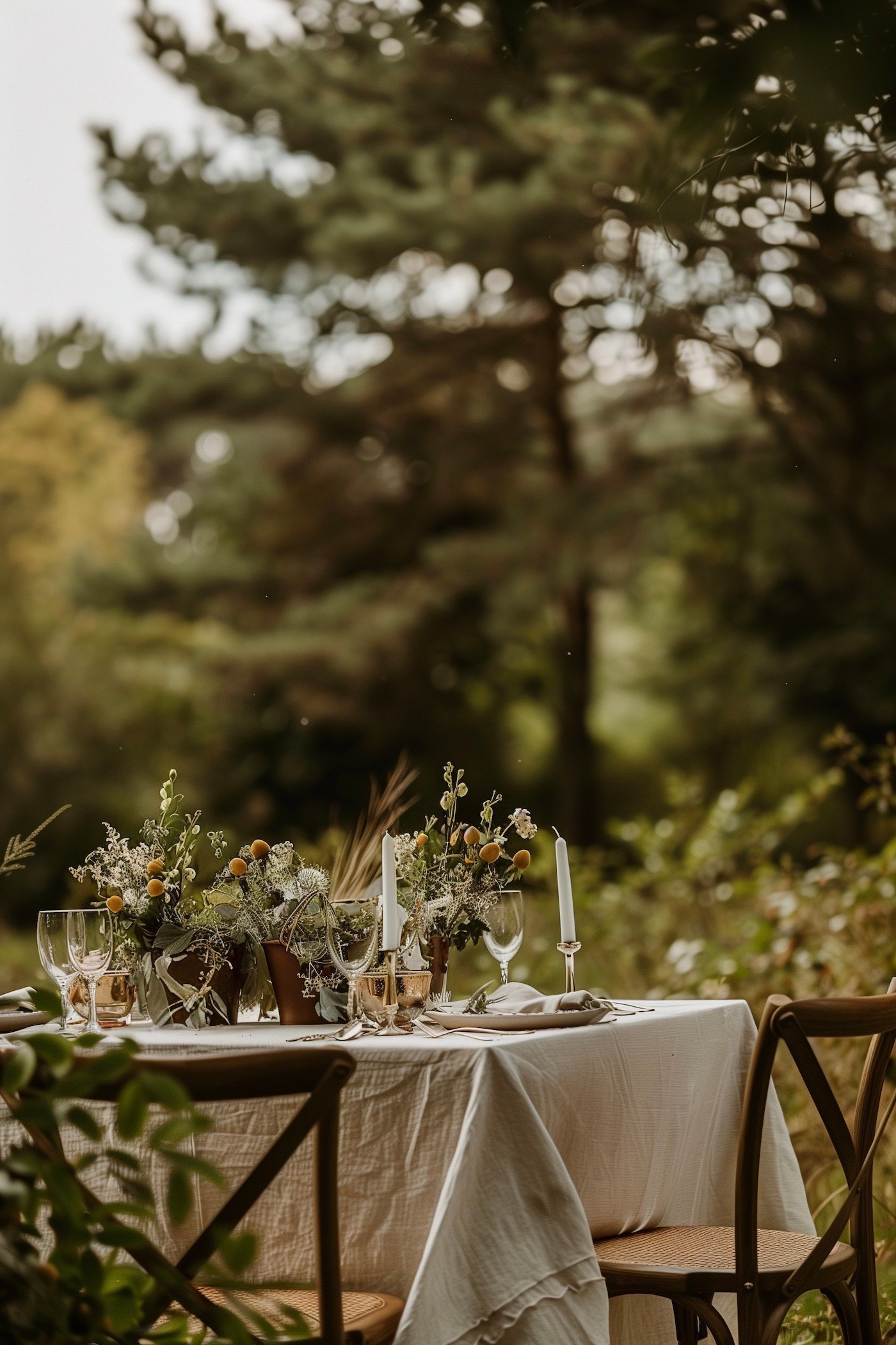 déco centre de table champêtre mariage chic