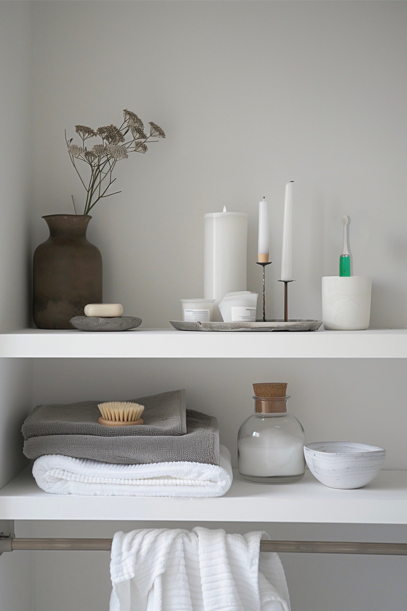 étagère salle de bains vintage danoise chic