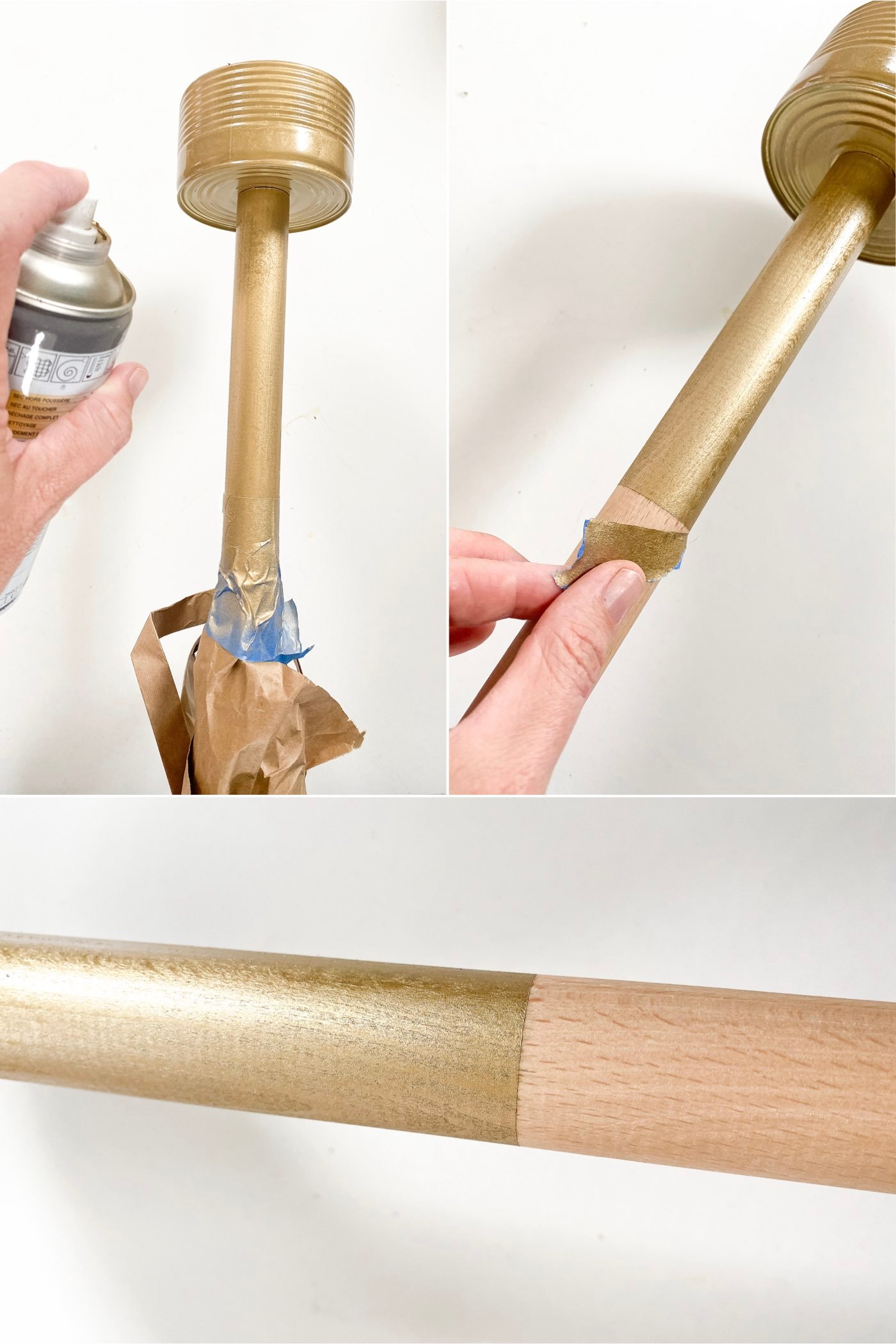 photophore extérieur métal bois diy sur pied