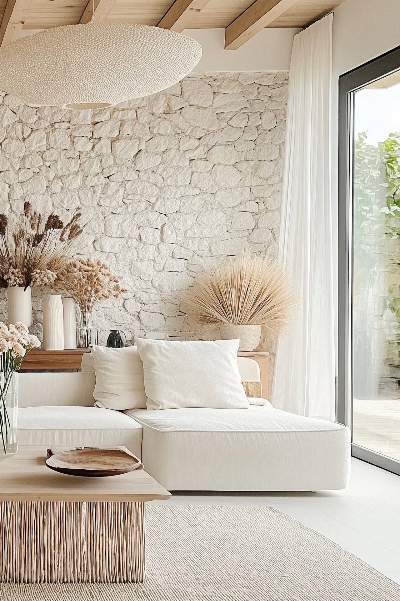 salon beige inspiration bohème bord de mer