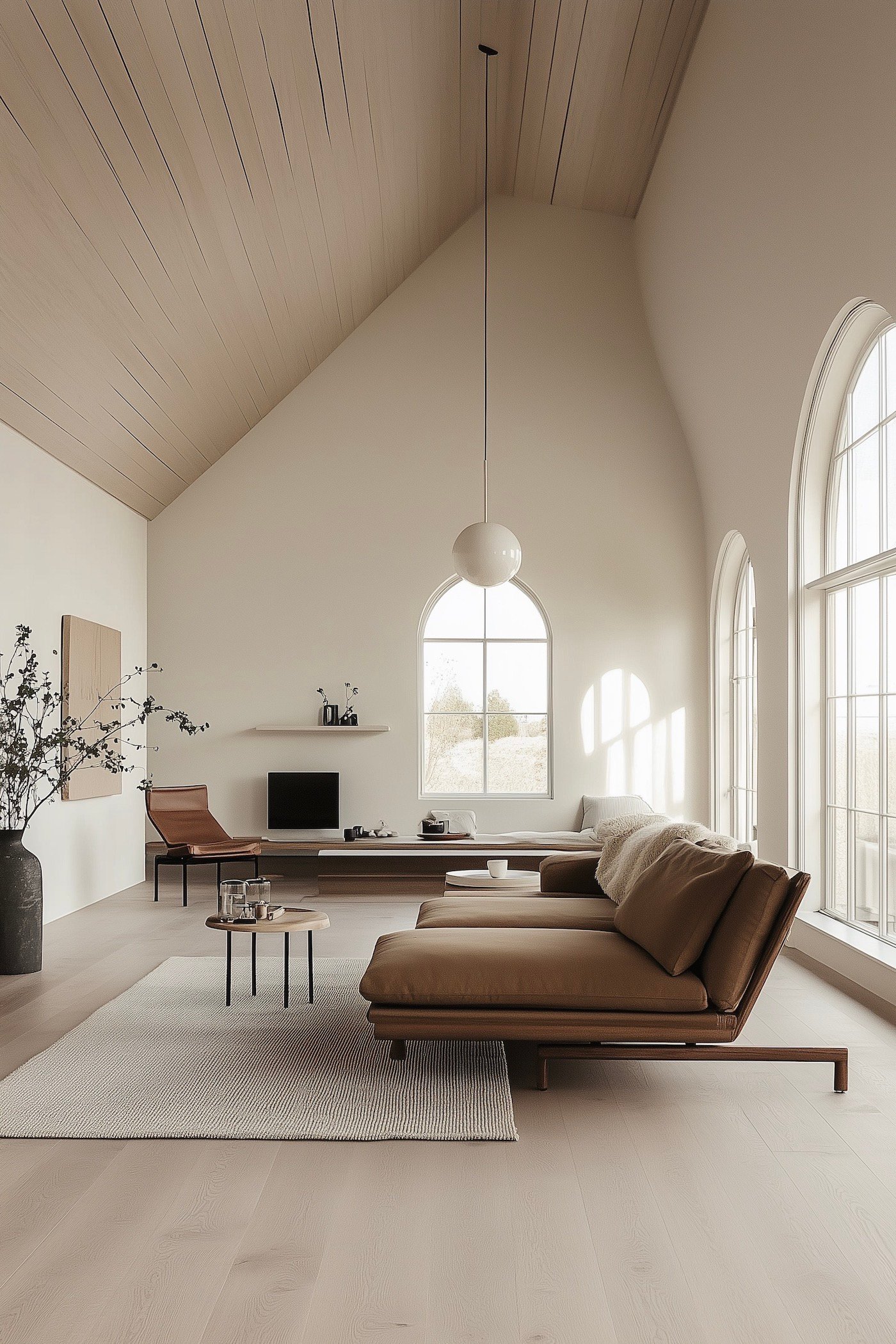 idée déco salon cathédrale style scandinave